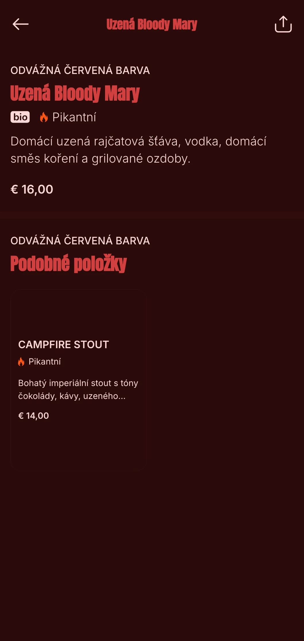 Výrazný červený design s kouřovými a ohnivými prvky pro místa, kde se griluje a pije whisky.