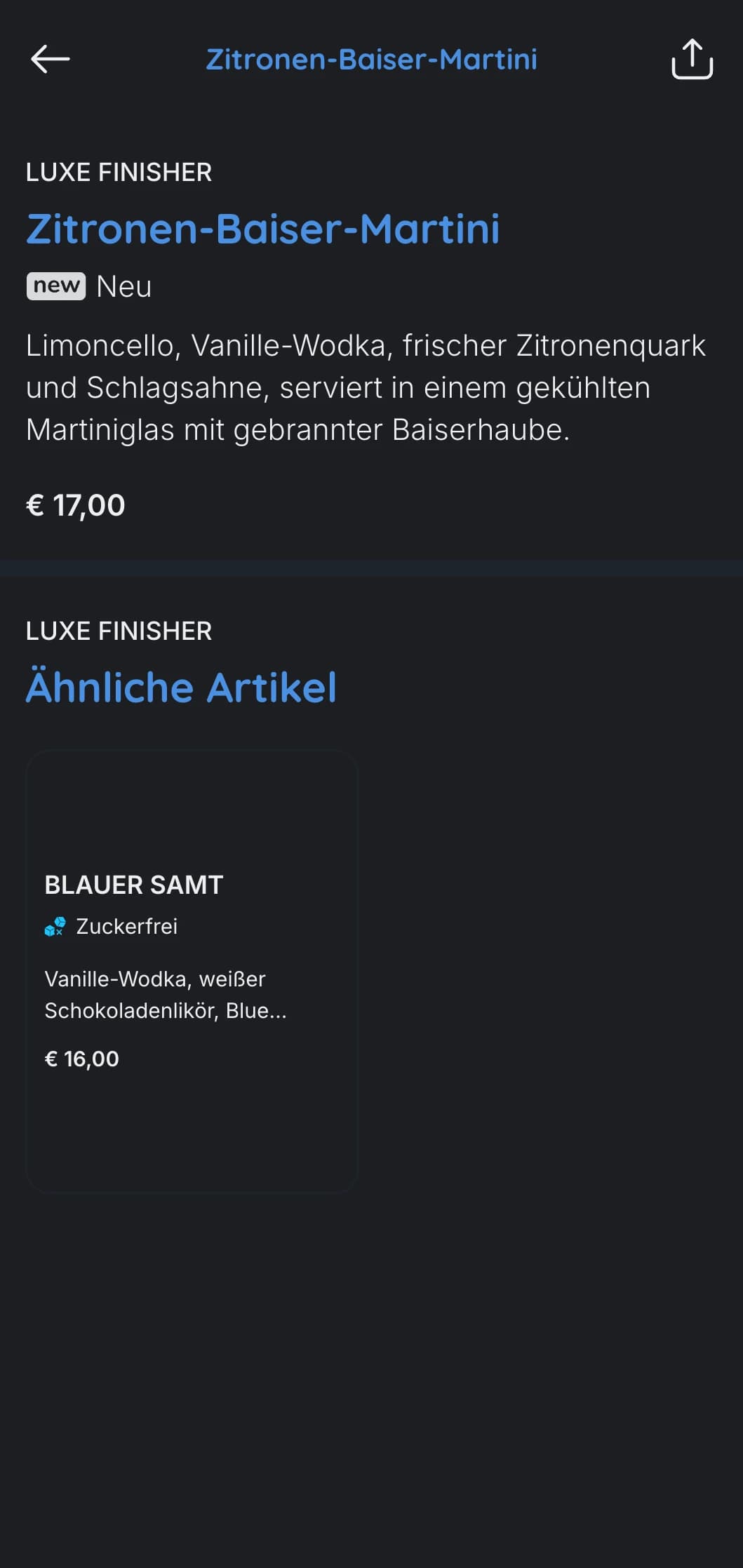 Ein modernes, kühles Design für gehobene Hotelbars und Lounges mit schlanker Typografie und azurblauen Akzenten.