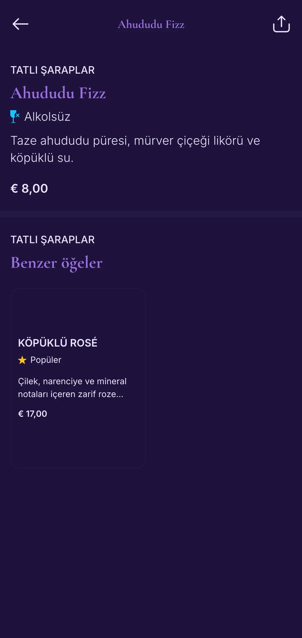 Çatı barları ve romantik mekanlar için yıldızlı unsurlar içeren yumuşak mor tasarım.