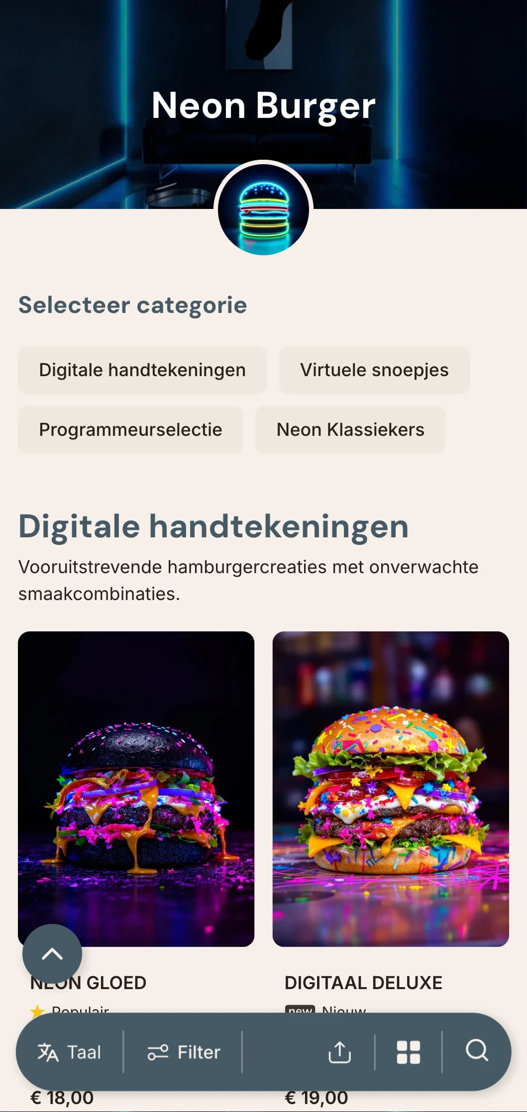 Levendige, op het nachtleven geïnspireerde burgerbar met neonaccenten en eigentijdse, stedelijke sfeer.