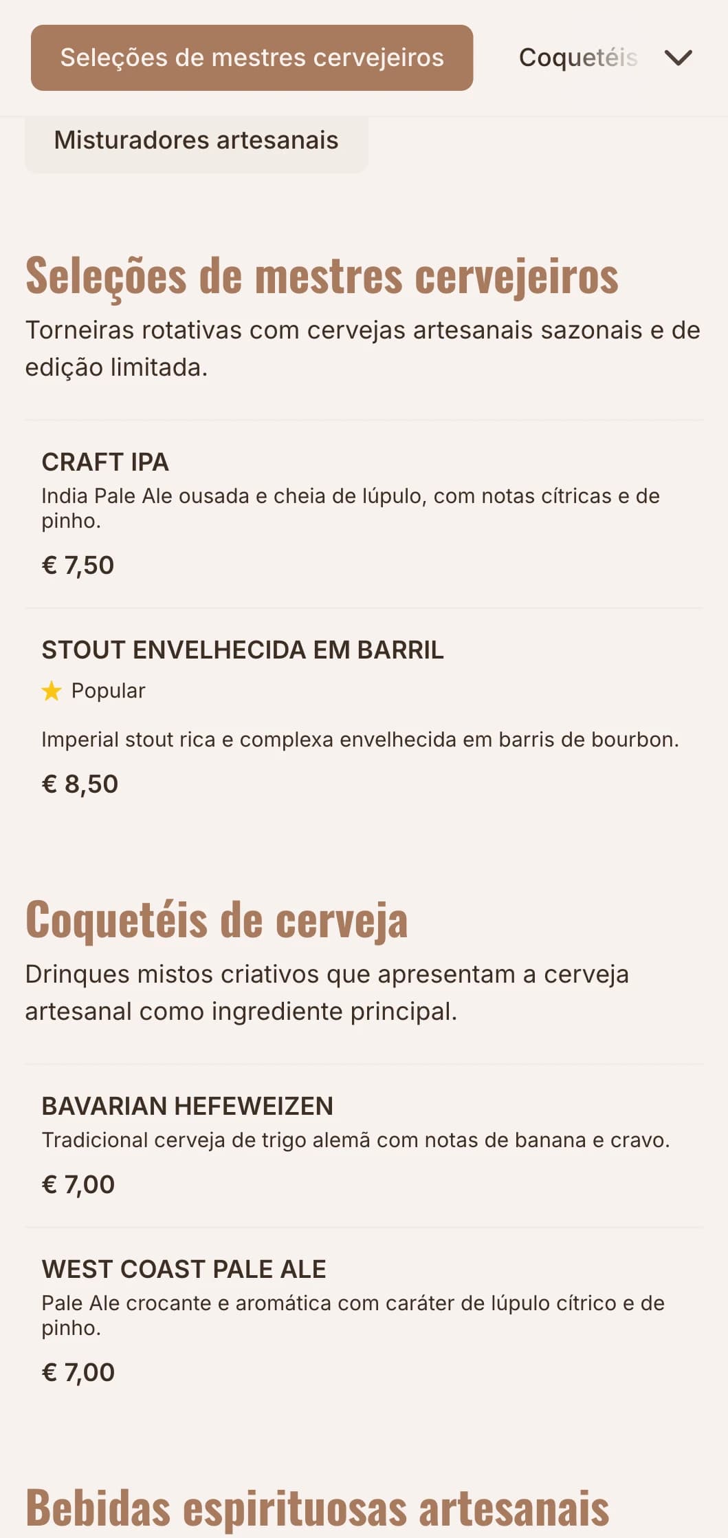 Design laranja quente com elementos industriais para choperias de cerveja artesanal.