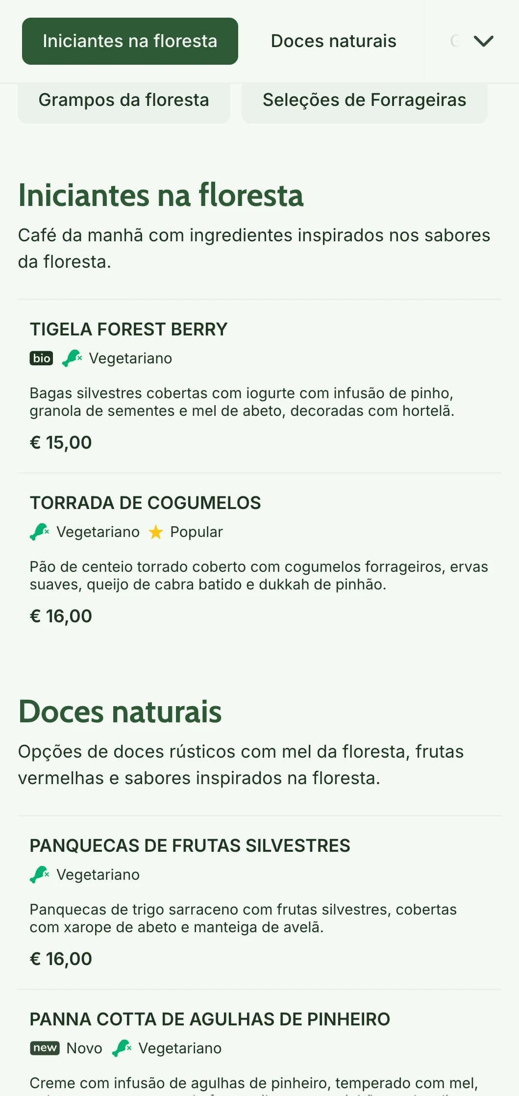 Seleções de café da manhã terrosas inspiradas em ingredientes da floresta e apresentadas em um estilo rústico e amigável aos forrageiros.