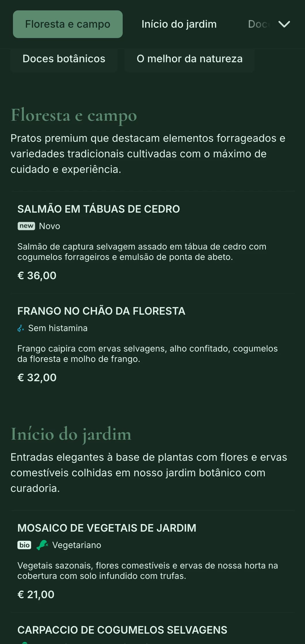 Elegância natural sofisticada com influências botânicas, perfeita para jantares finos de alta qualidade inspirados em jardins e da fazenda para a mesa.