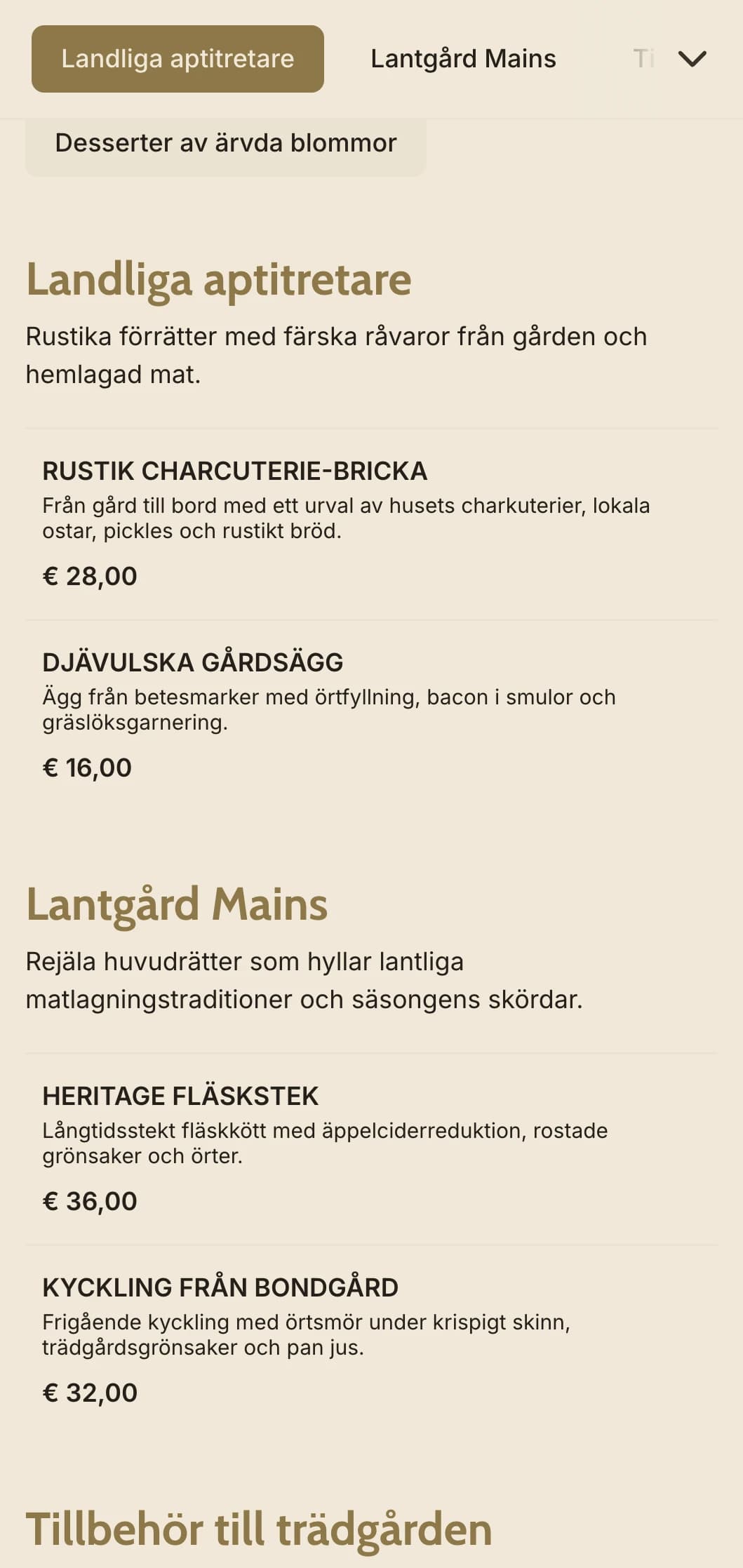 Hälsosam gård-till-bord-catering med lokala säsongsingredienser, familjestil och lantlig charm för festligheter på landsbygden.