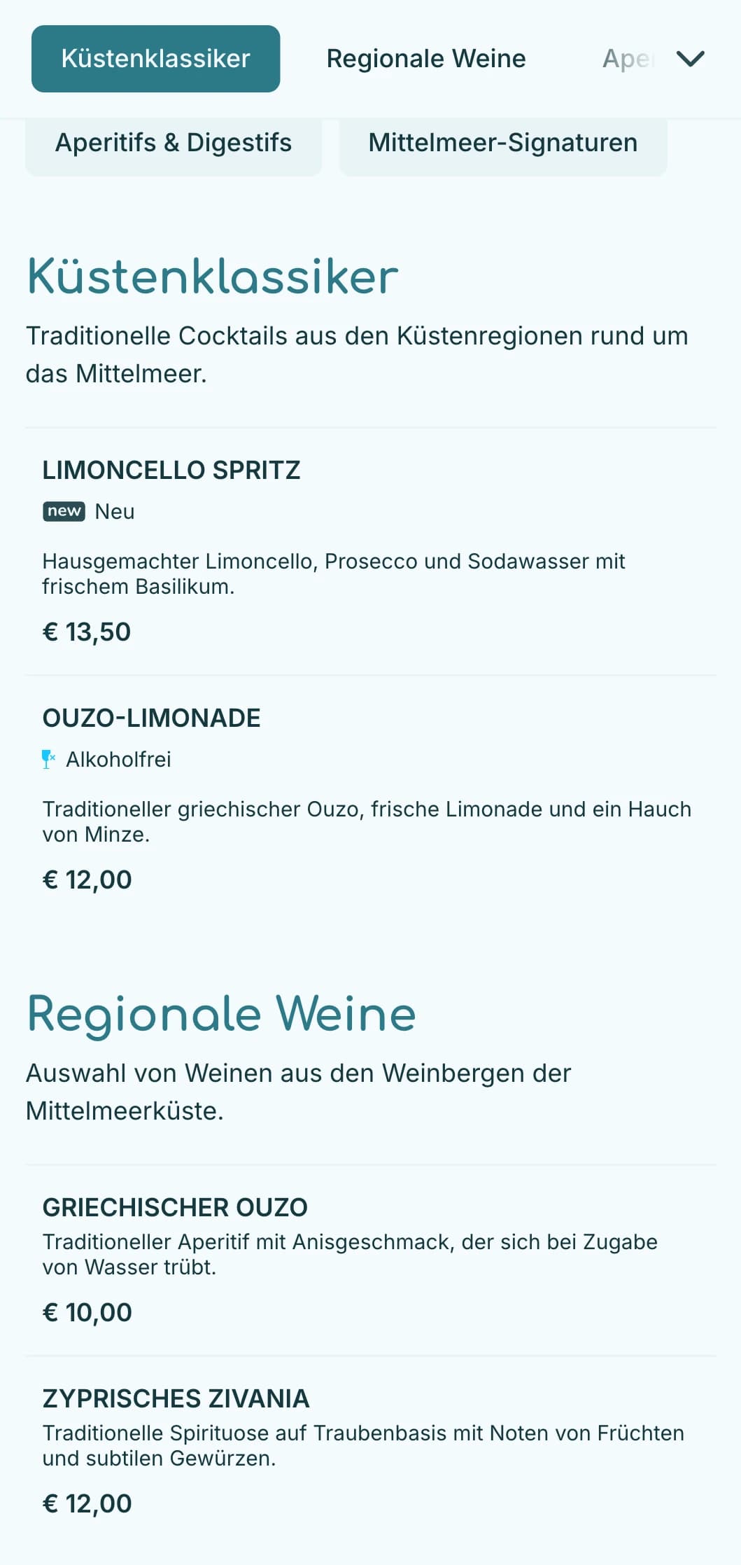 Erfrischende blaue Farbpalette, inspiriert von mediterranen Gewässern, für Veranstaltungsorte am Meer.