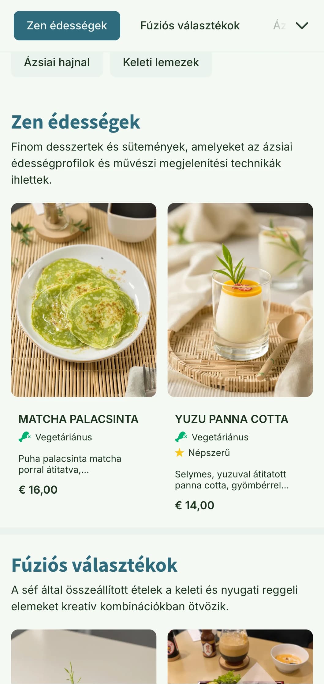 Ázsiai ihletésű brunch sablon természetes elemekkel, tökéletes fúziós kávézók és kortárs ázsiai reggelizőhelyek számára.