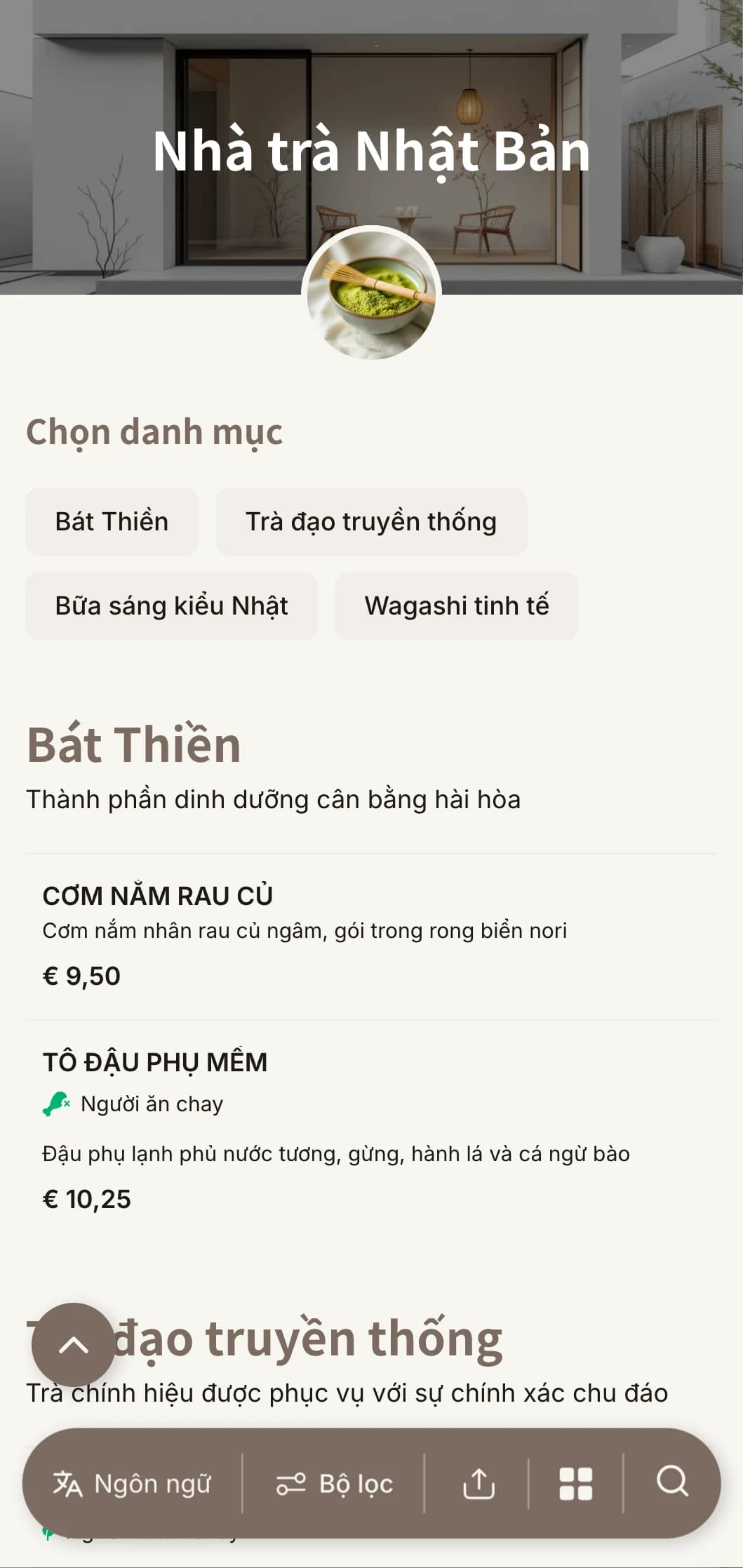 Thiết kế tối giản lấy cảm hứng từ thẩm mỹ Nhật Bản dành cho các quán trà và quán cà phê thiền.