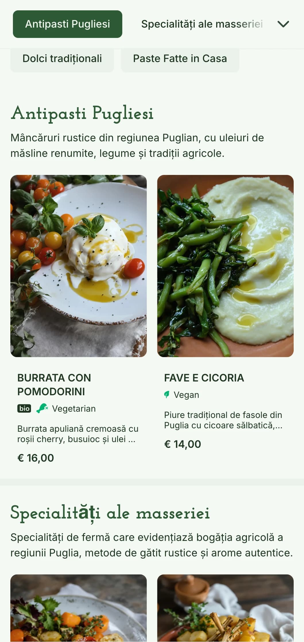 Design rustic cu motive de măslini și elemente acoperite cu var alb, inspirat de tradițiile fermelor Masseria din Puglia.