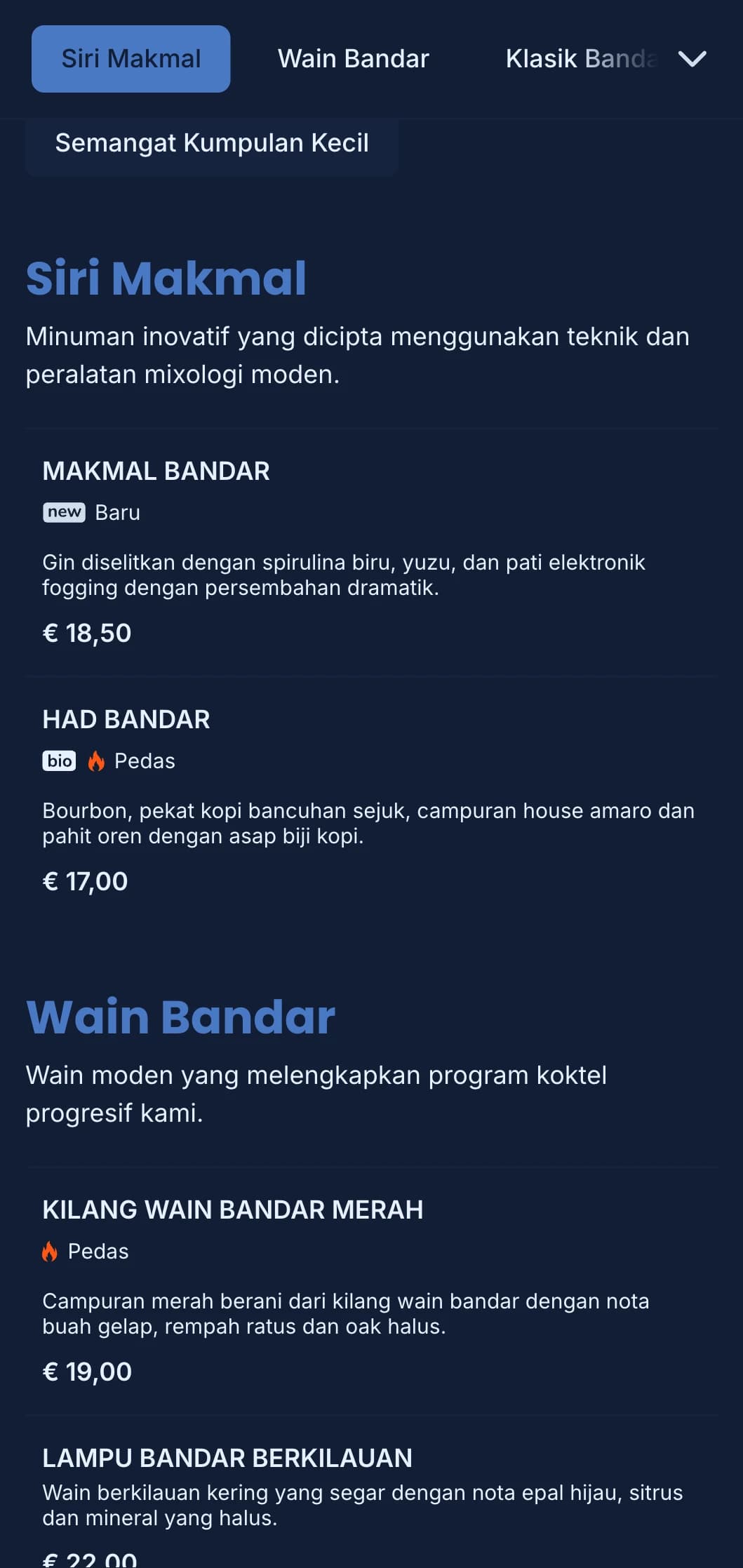 Reka bentuk biru bersih dan berstruktur dengan corak geometri untuk bar bandar moden.