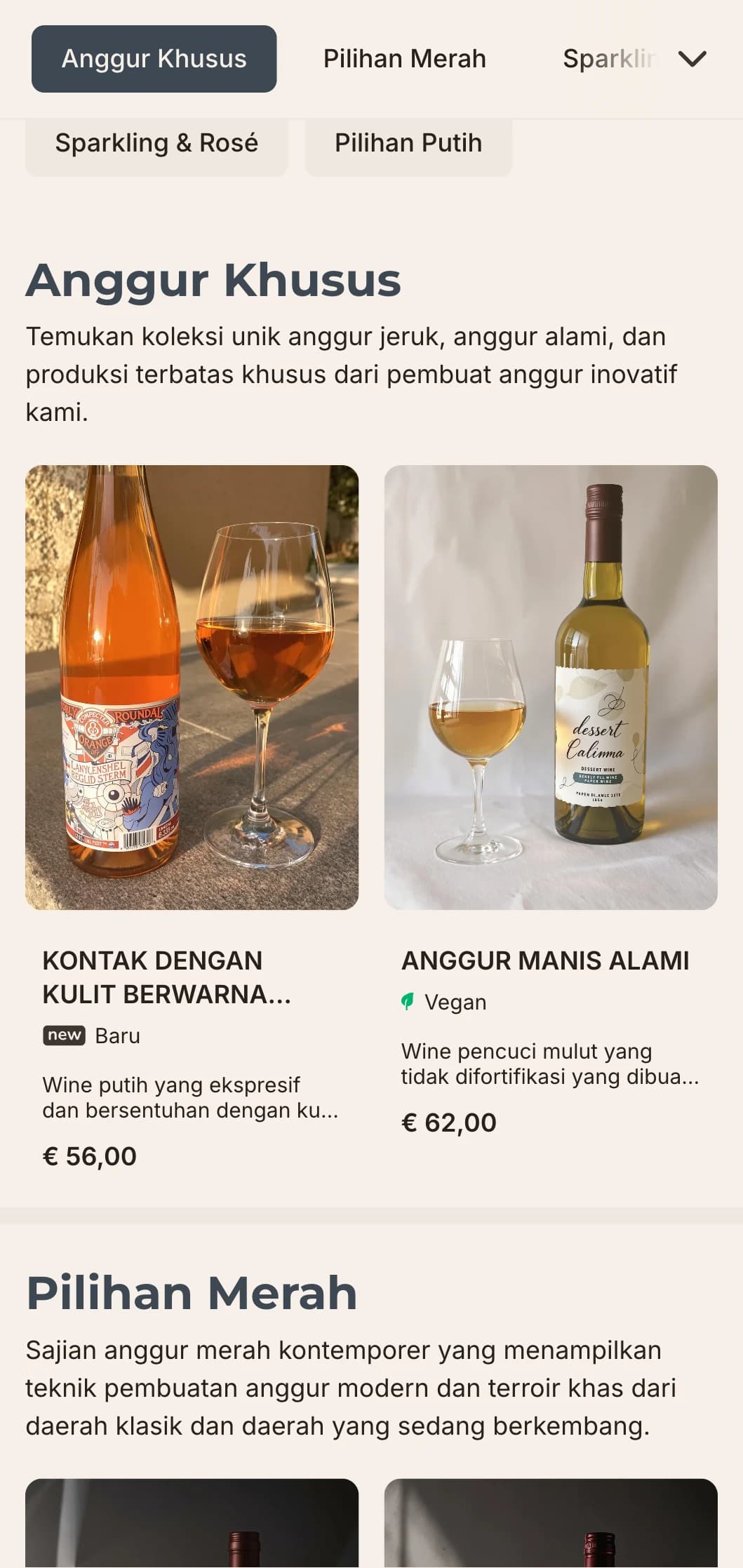 Templat daftar anggur kontemporer dengan garis-garis yang bersih dan estetika minimalis, ideal untuk bar anggur perkotaan yang trendi dan tempat makan modern.