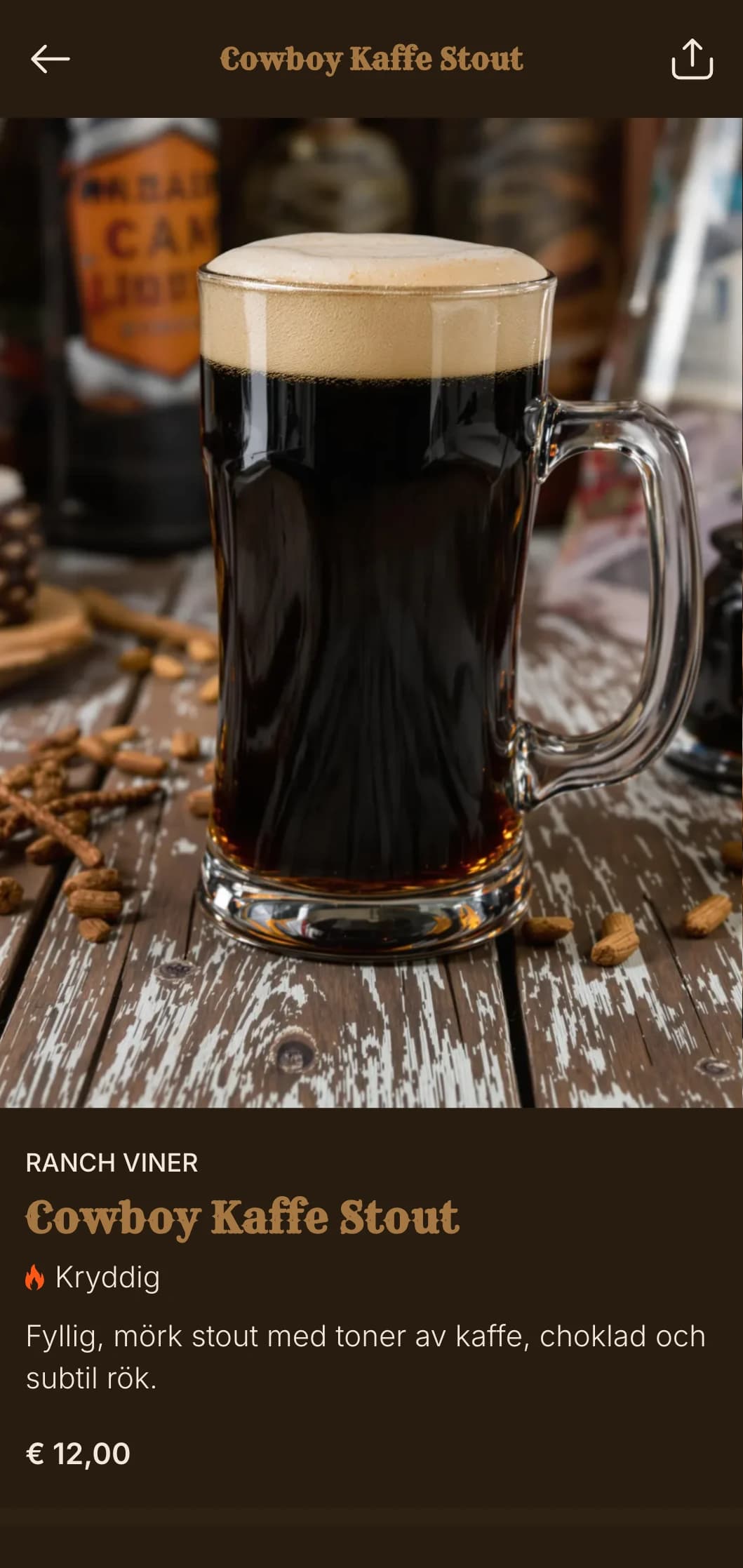 Rik läderinspirerad design för bourbon- och whiskeylounger med westerntema.