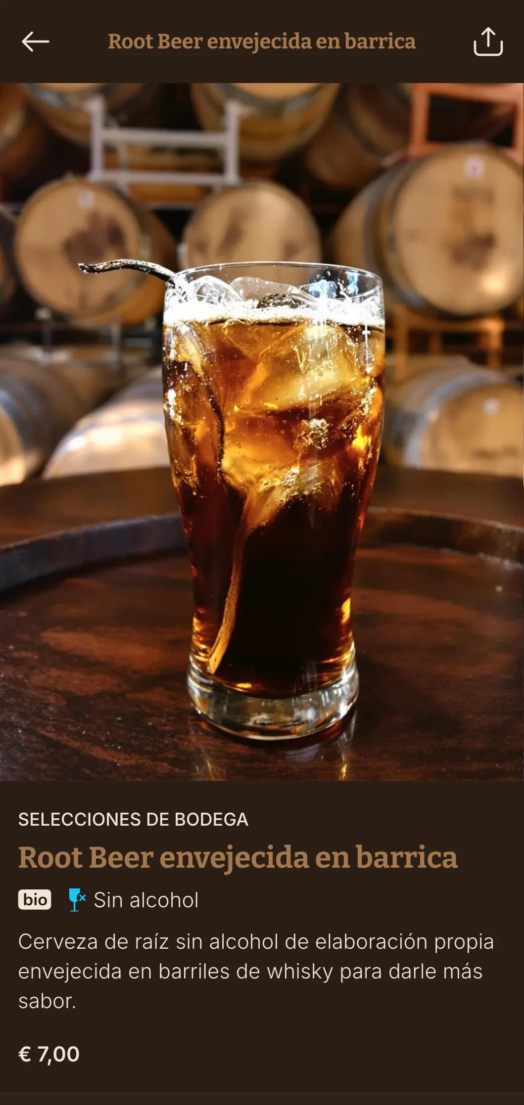 Diseño inspirado en la madera marrón para establecimientos de cerveza artesanal y whisky.