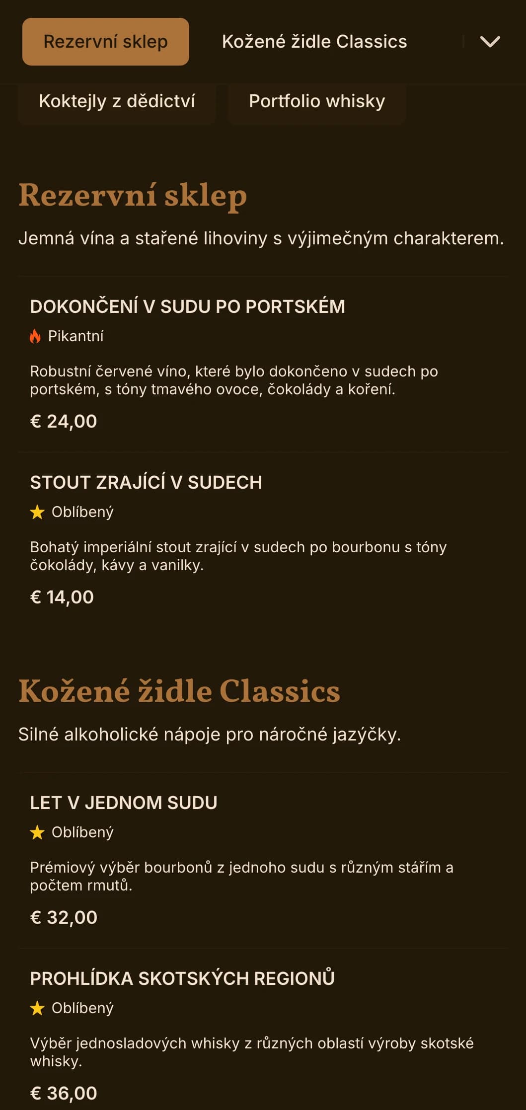 Sytě ořechově hnědý design s texturou kůže pro tradiční duchovní salonky.
