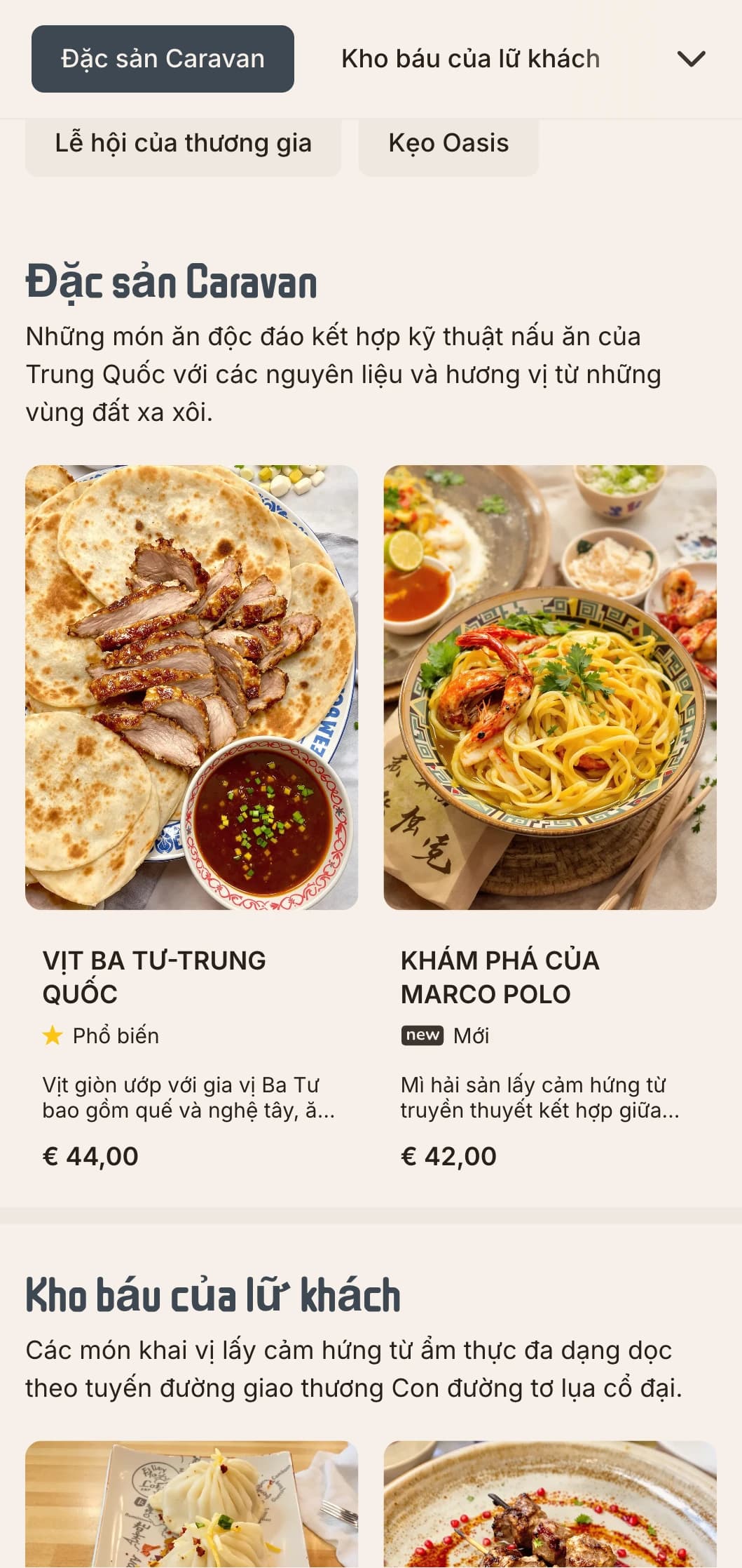 Thiết kế thực đơn thanh lịch mang phong cách Trung Hoa lấy cảm hứng từ Con đường tơ lụa lịch sử, với các yếu tố văn hóa tinh tế và bảng màu tinh tế.