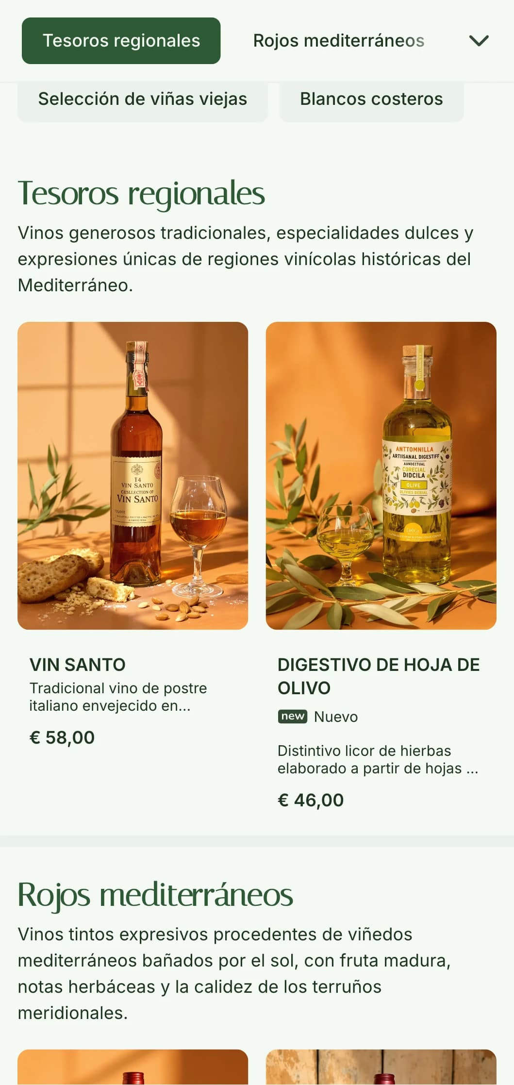 Plantilla de carta de vinos de temática mediterránea con tonos verdes terrosos, perfecta para restaurantes italianos rústicos y jardines vinícolas.