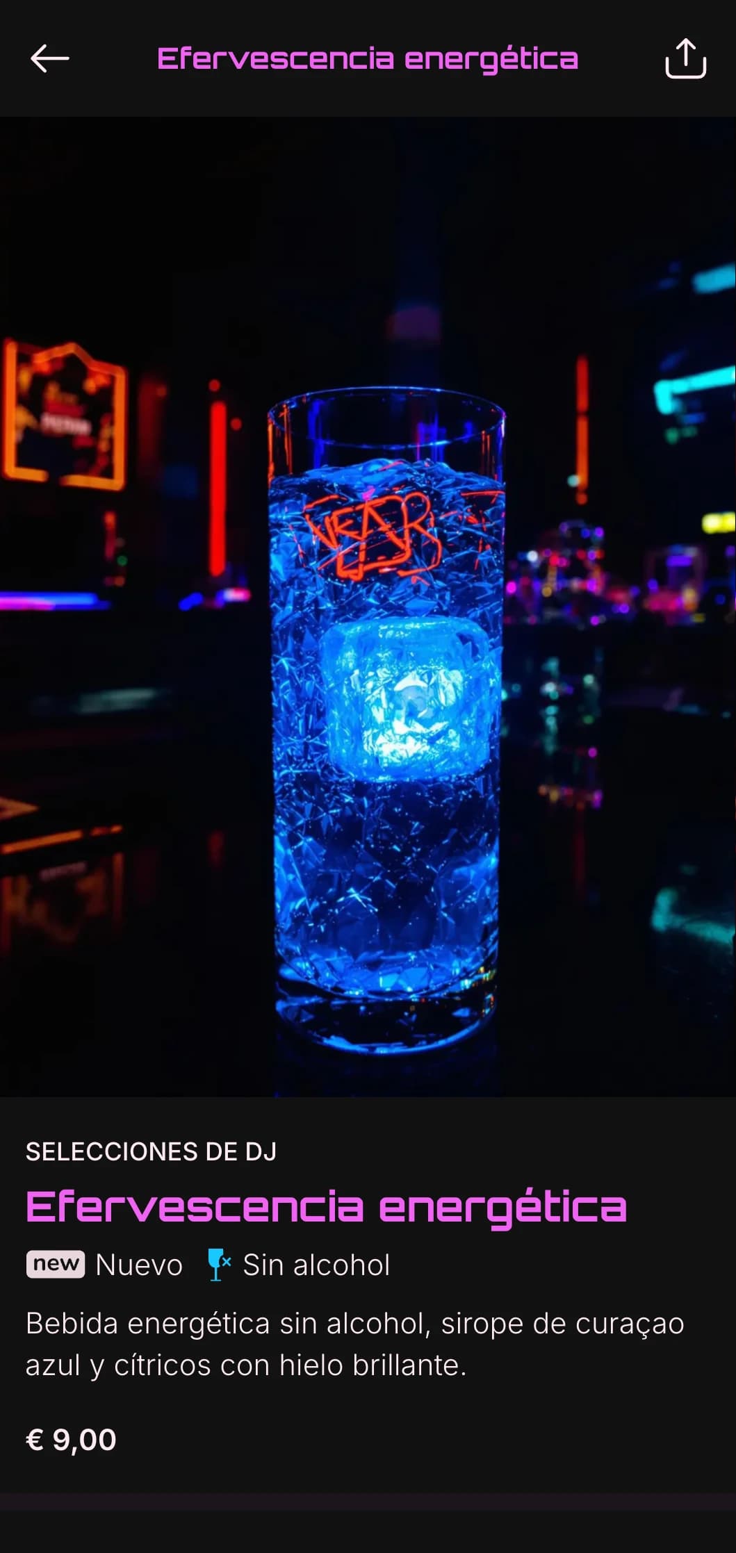 Diseño atrevido en rosa y negro con elementos futuristas para discotecas urbanas.