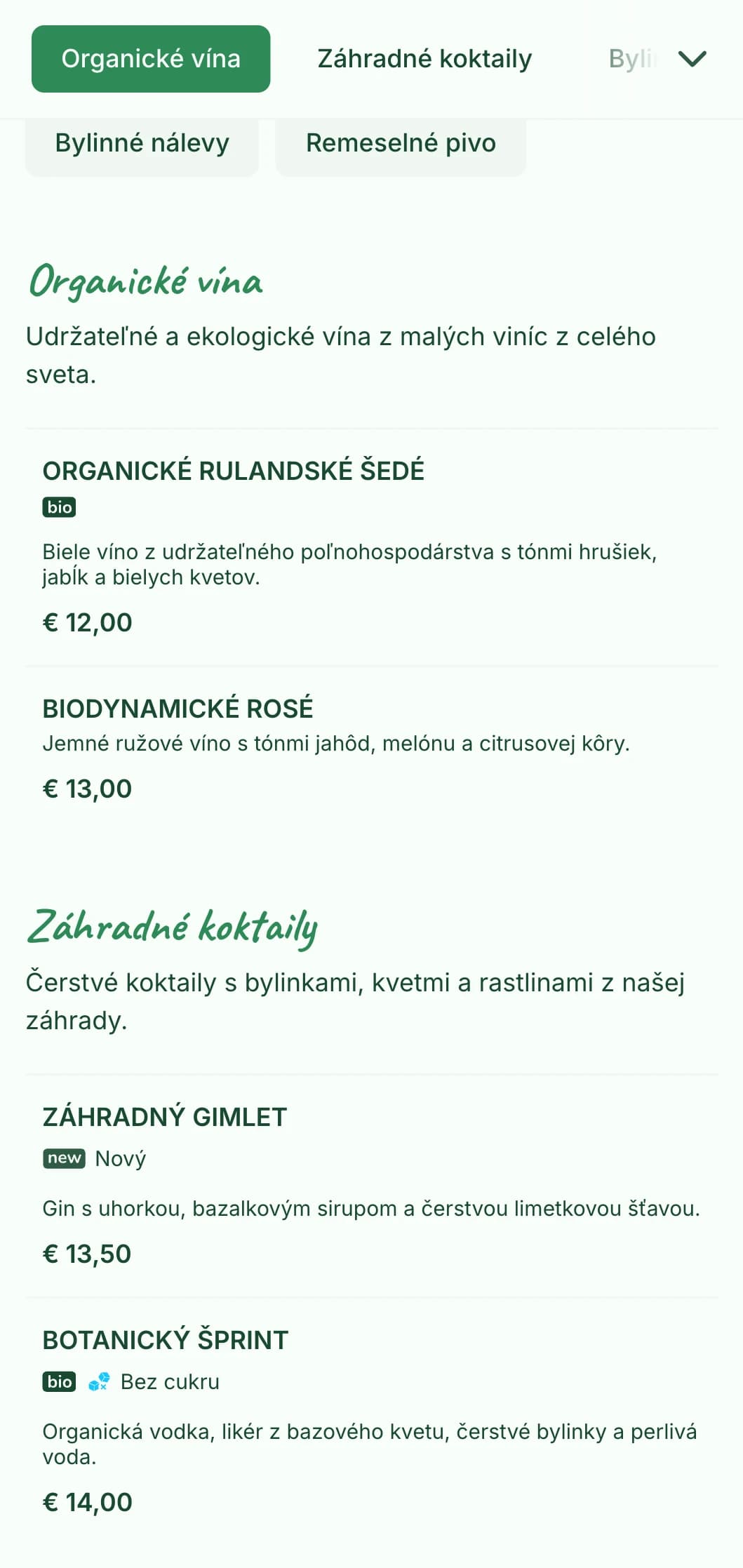 Svieži zelený dizajn s botanickými prvkami pre záhradné bary a terasy.