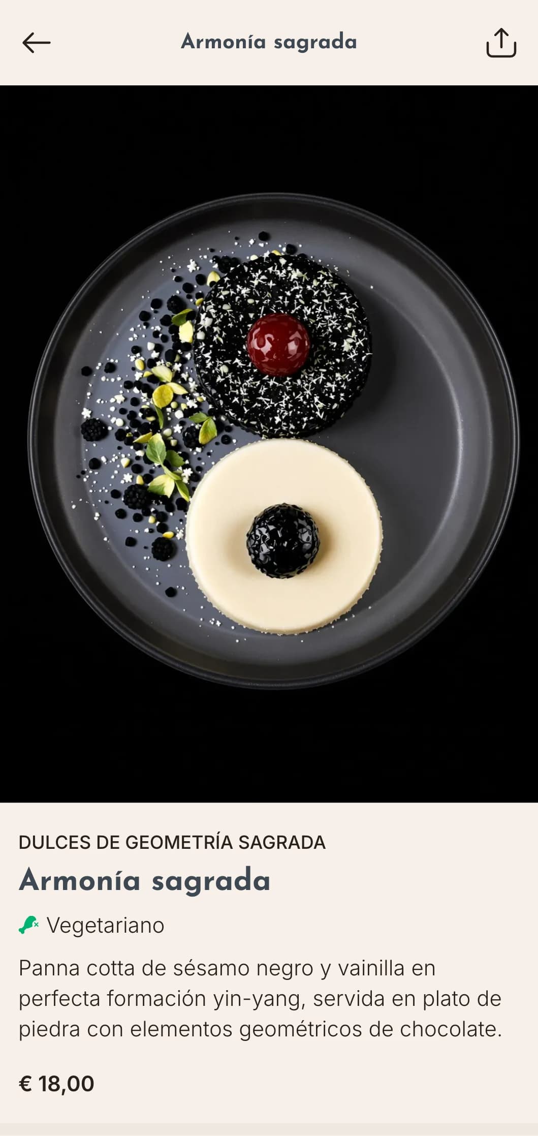 Menú de sushi contemporáneo con motivos geométricos inspirados en los principios zen tradicionales.