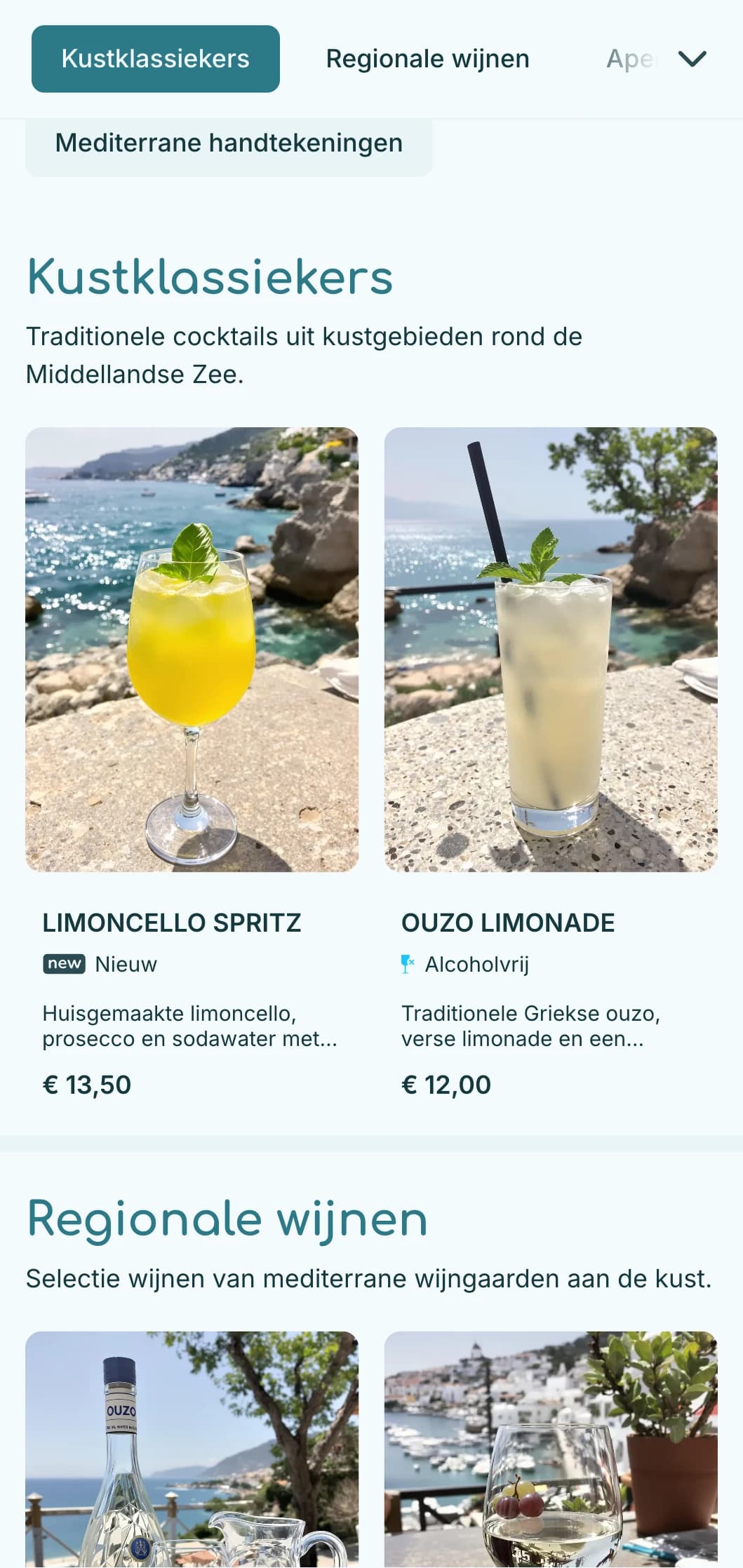 Verfrissend blauw palet geïnspireerd op de mediterrane wateren voor locaties aan zee.
