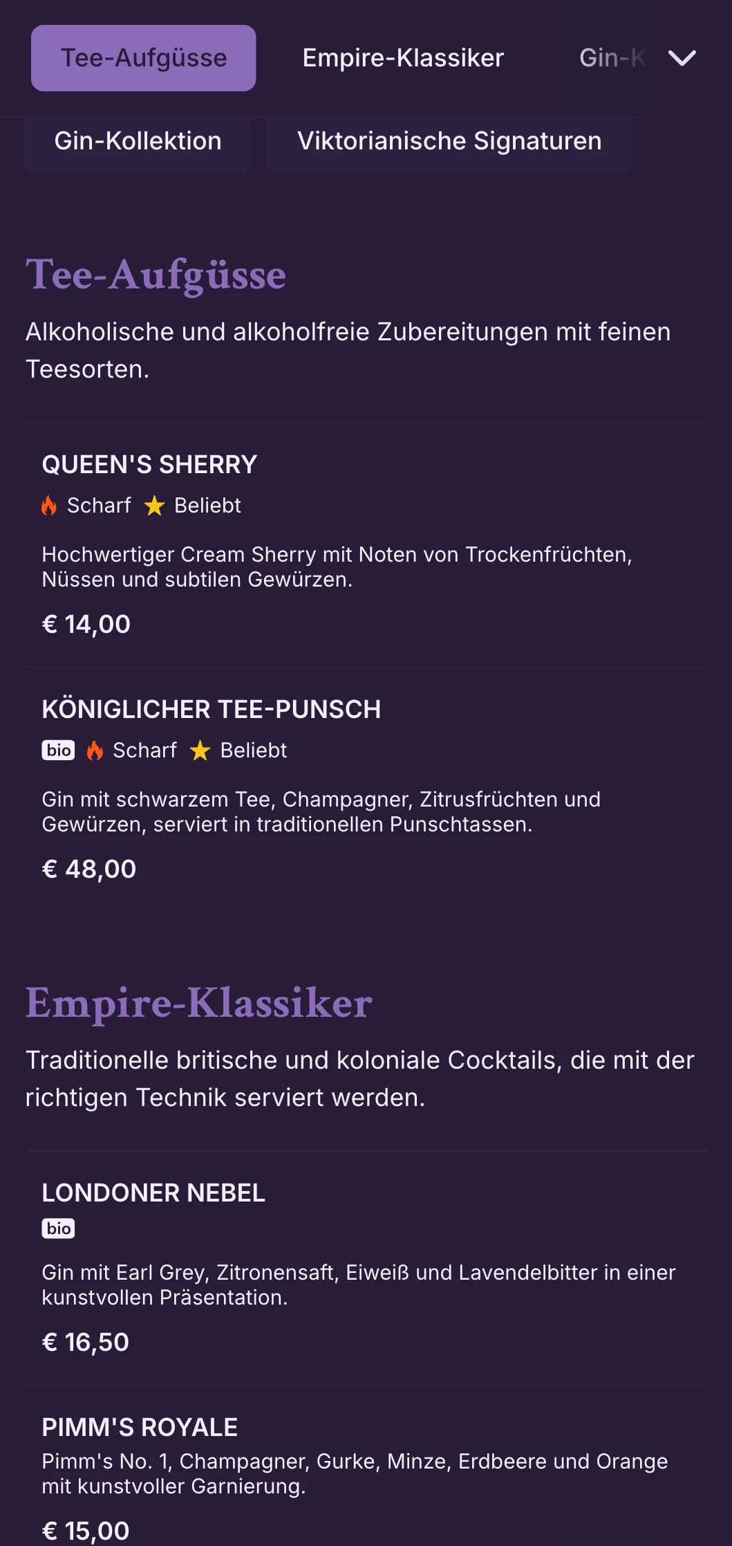 Aufwändiges grünes Design mit viktorianischen Ornamenten für Gin-lastige Salons.