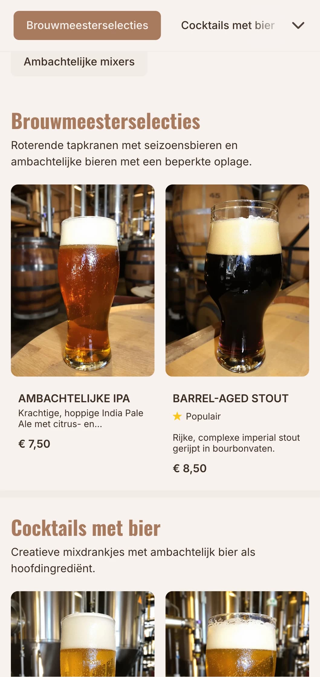 Warm oranje ontwerp met industriële elementen voor tapkamers voor ambachtelijk bier.