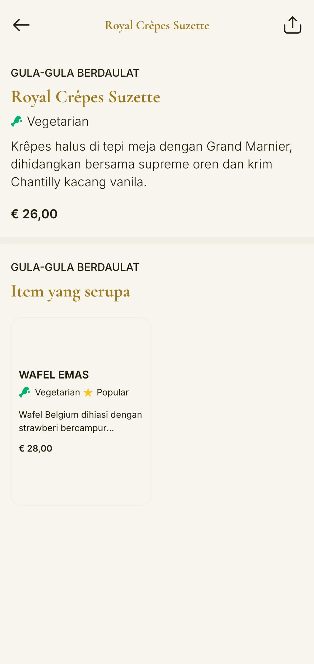 Pengalaman bersantap pagi yang mewah dengan bahan-bahan premium dan persembahan yang canggih untuk tetamu yang arif.