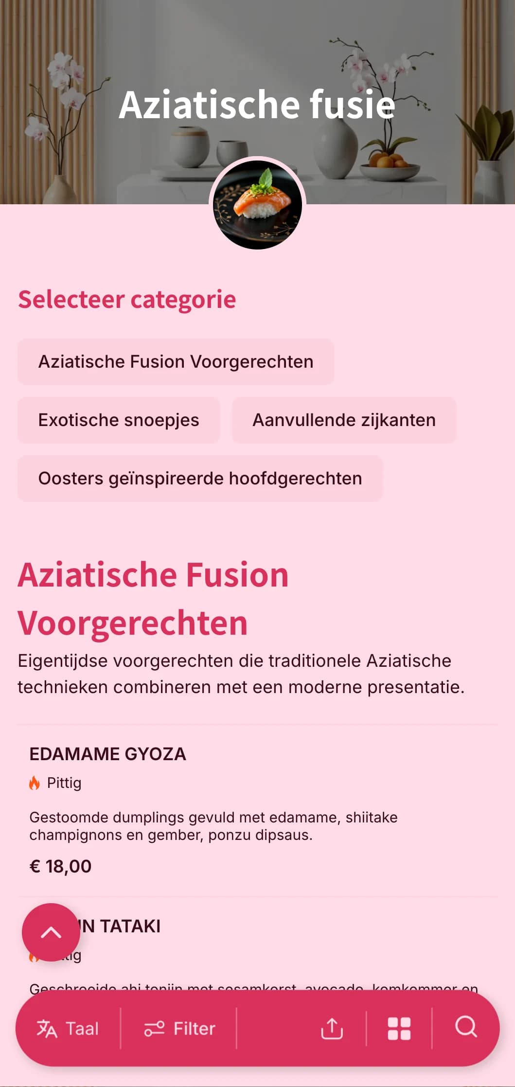 Eigentijdse Aziatisch geïnspireerde catering combineert traditionele technieken met moderne presentatie voor trendy evenementen en internationale bijeenkomsten.