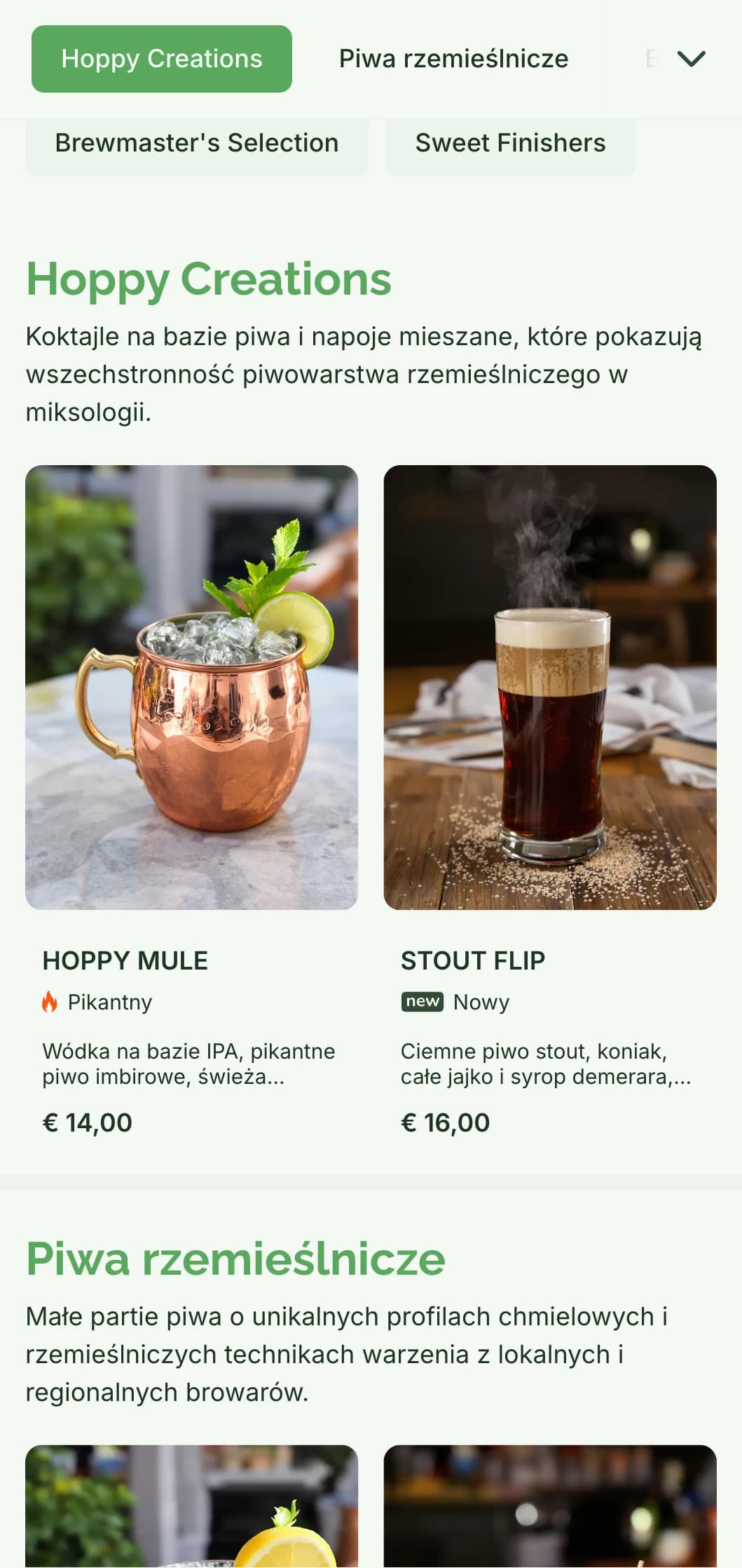 Rustykalny, ale wyrafinowany projekt menu dla barów z piwem rzemieślniczym i browarów, zawierający naturalne odcienie i tekstury inspirowane drewnem.