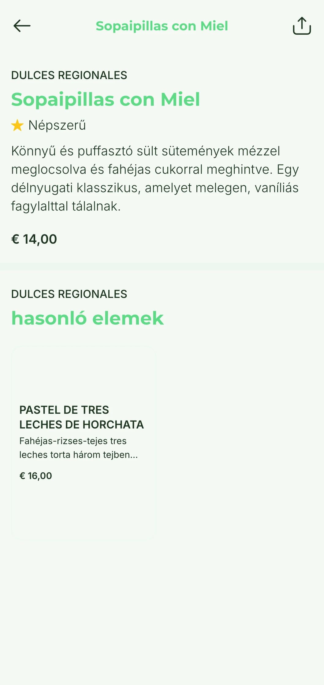 Világos és tágas délnyugat-mexikói menü a sivatag ihlette dizájnnal, kaktuszzöld akcentusokkal és a határ menti konyha specialitásaival.