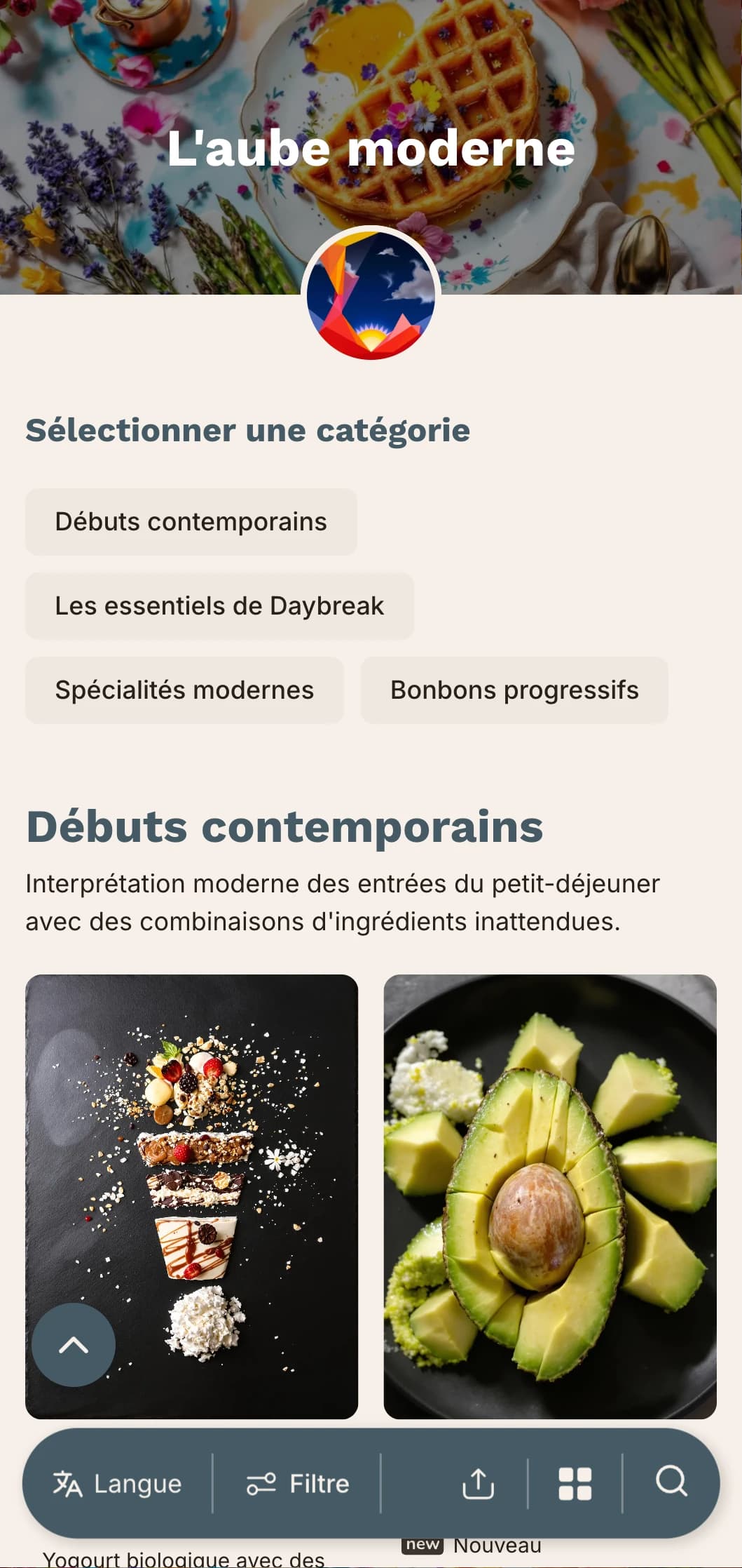 Des offres matinales contemporaines avec des techniques innovantes et des combinaisons de saveurs inattendues pour les lève-tôt aventureux.