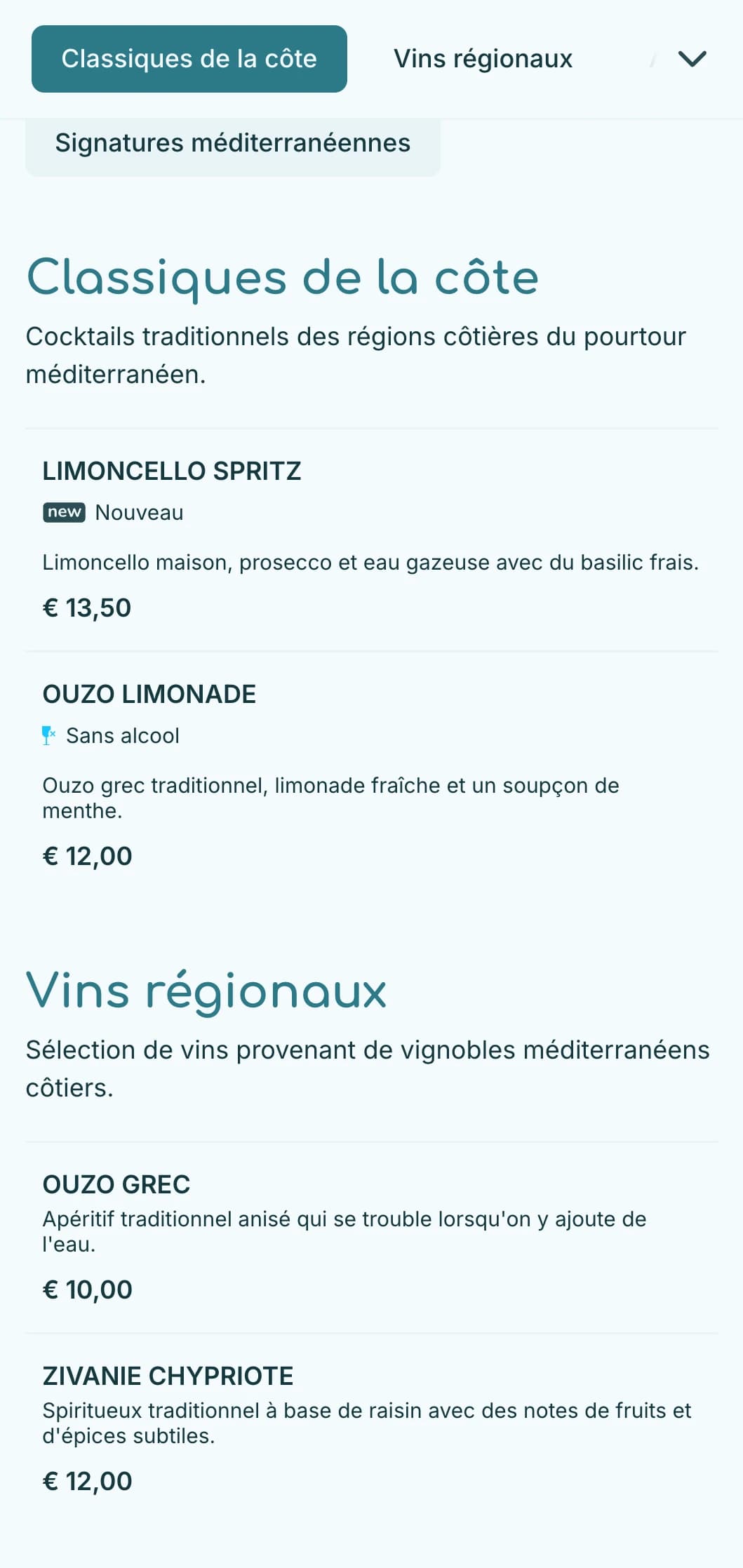Palette de bleus rafraîchissants inspirée des eaux méditerranéennes pour les lieux en bord de mer.