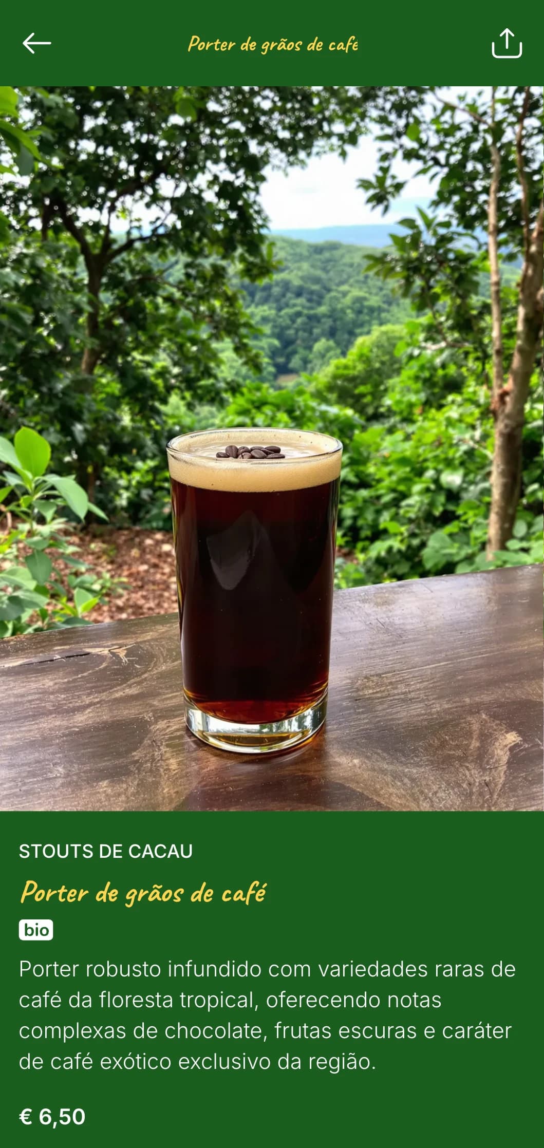 Design exuberante e exótico inspirado em florestas tropicais, com verdes profundos e elementos botânicos para estabelecimentos de cerveja com temática de selva.