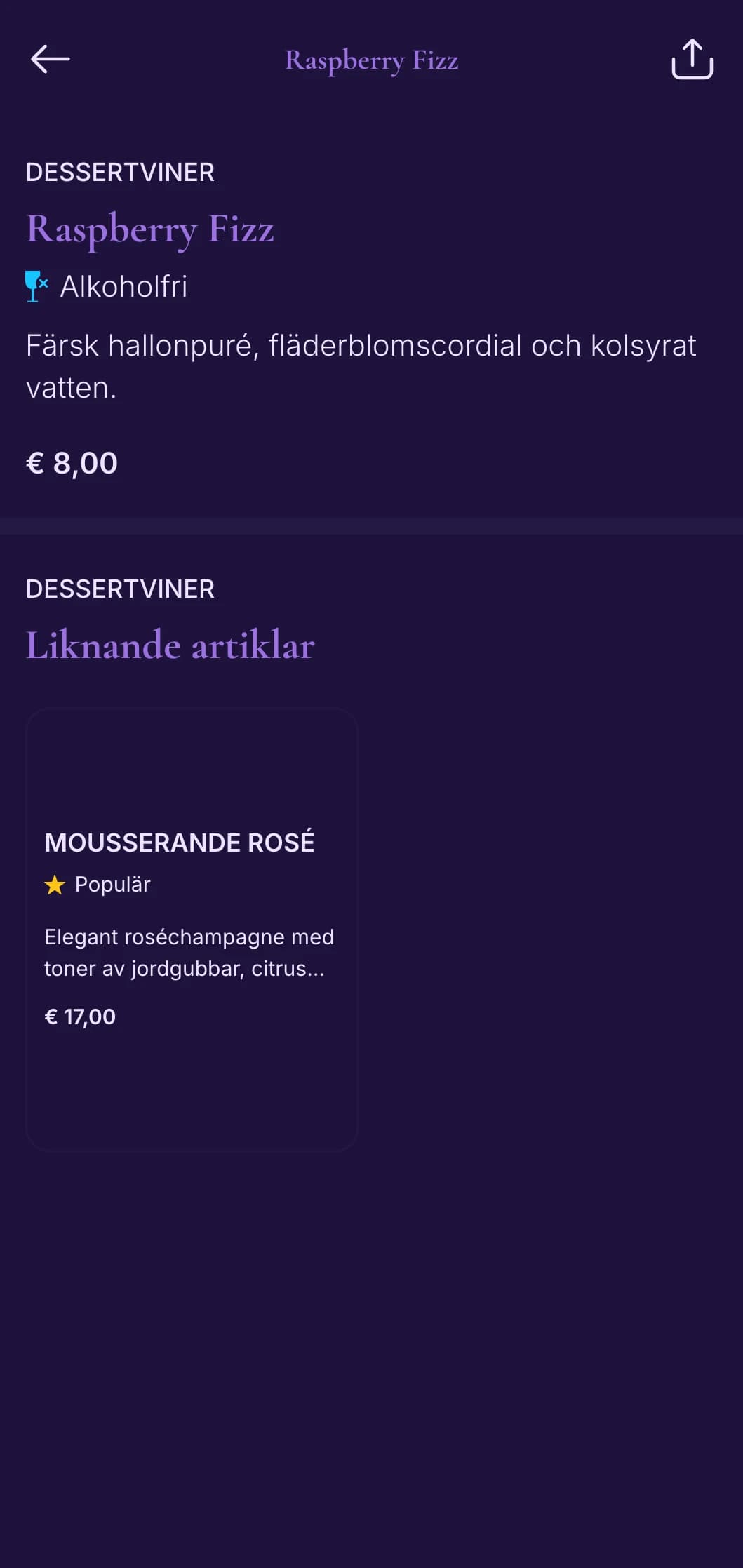 Mjukt lila design med stjärnbeströdda element för takbarer och romantiska platser.
