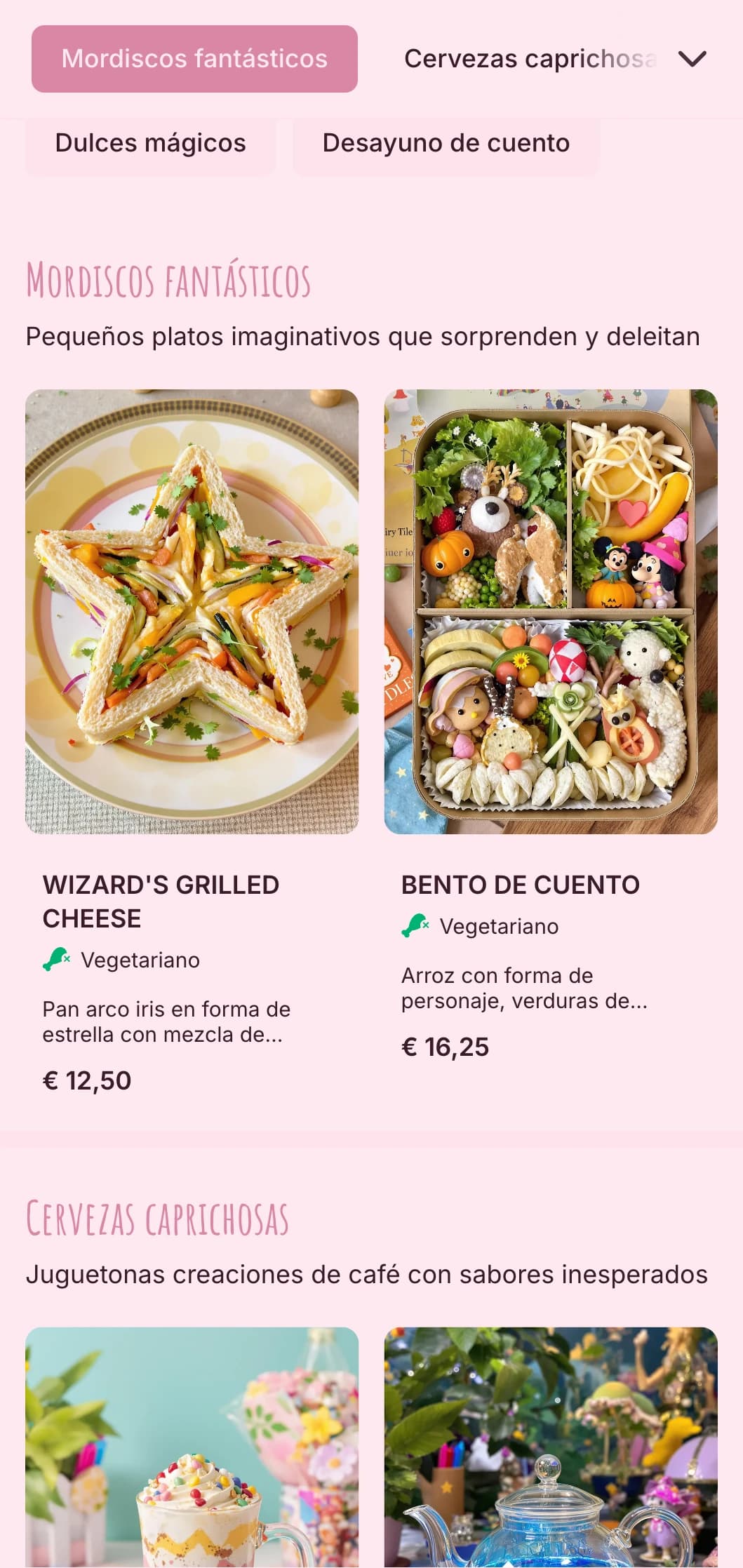 Diseño rosa alegre con elementos caprichosos para pastelerías creativas y cafeterías de postres.
