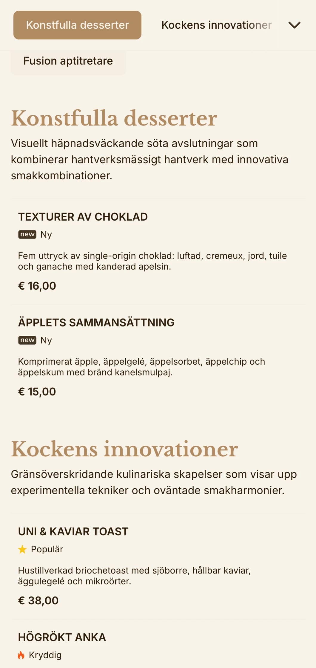 Sofistikerad fusion av hantverksmässig estetik och gourmetpresentation, perfekt för innovativa kulinariska inrättningar.