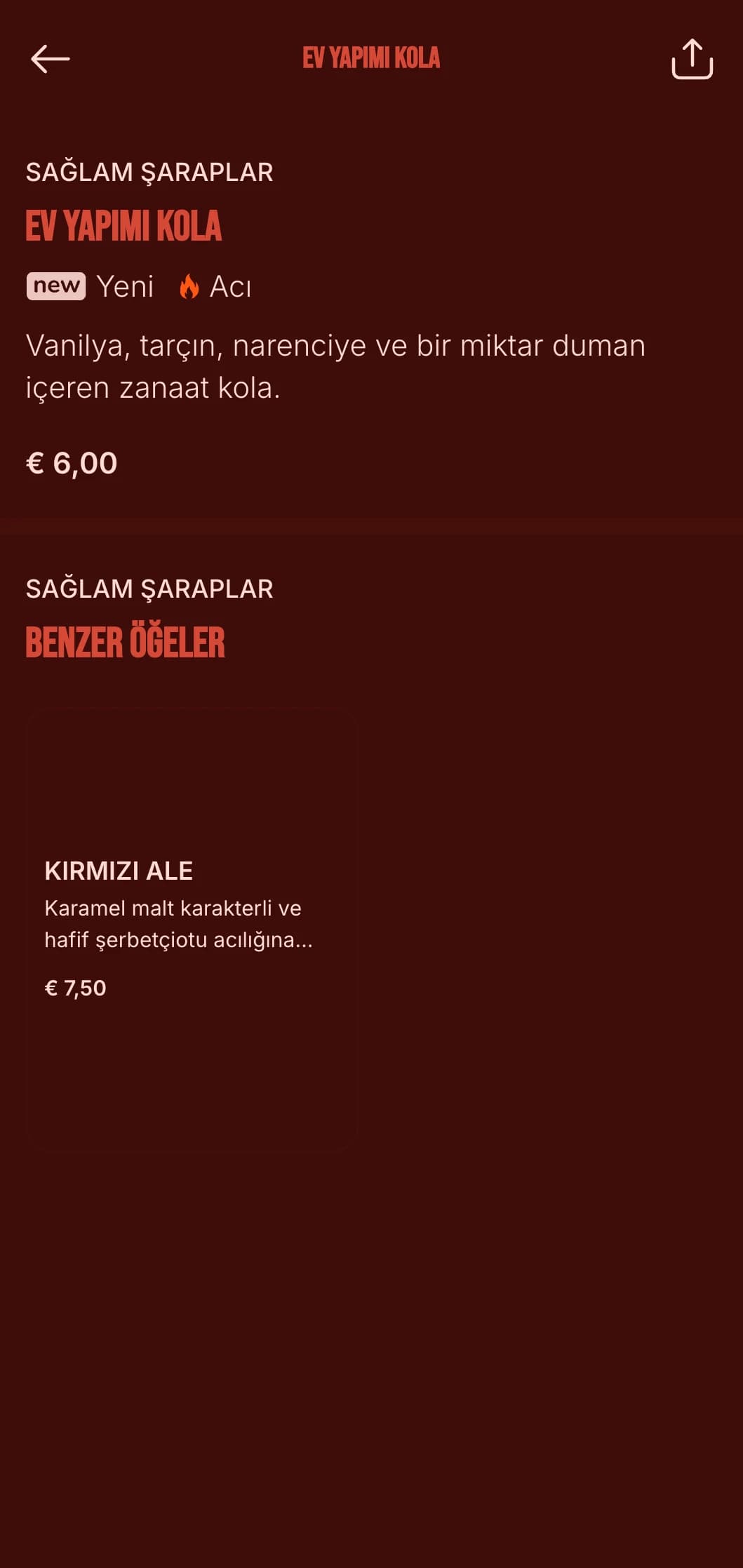 Butik bira ve viski sunan barbekü restoranları için alev unsurları içeren cesur kırmızı tasarım.