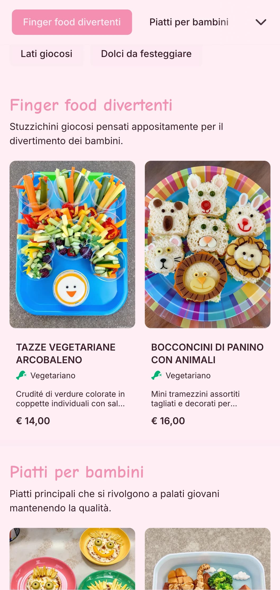 Un catering divertente e colorato, pensato appositamente per gli eventi dei bambini, con presentazioni giocose, opzioni adatte ai bambini e stazioni alimentari interattive.