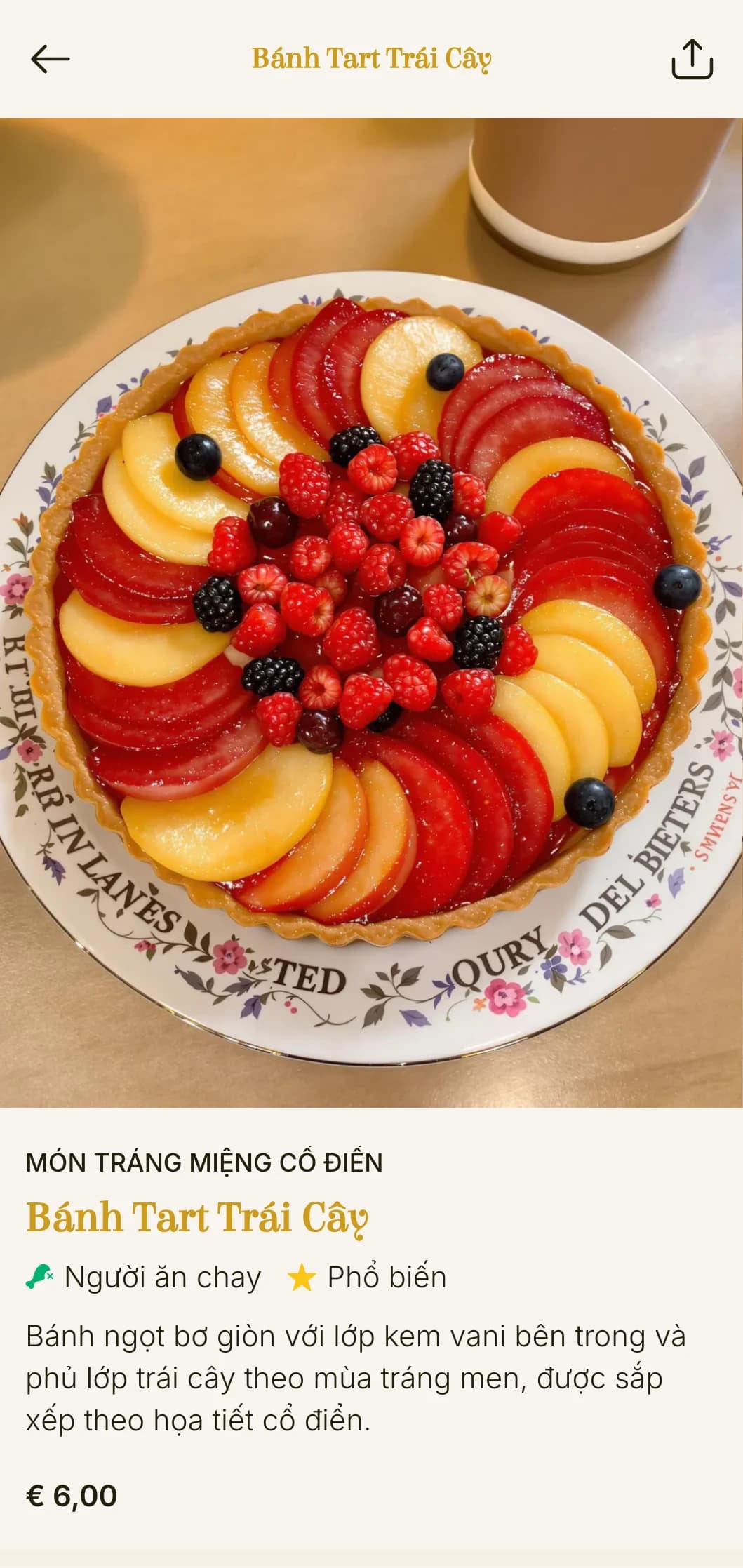 Thiết kế thực đơn tiệm bánh theo phong cách hoài cổ với điểm nhấn màu vàng và kiểu chữ cổ điển, lý tưởng cho các cửa hàng bánh cổ điển và tiệm bánh theo phong cách cũ.