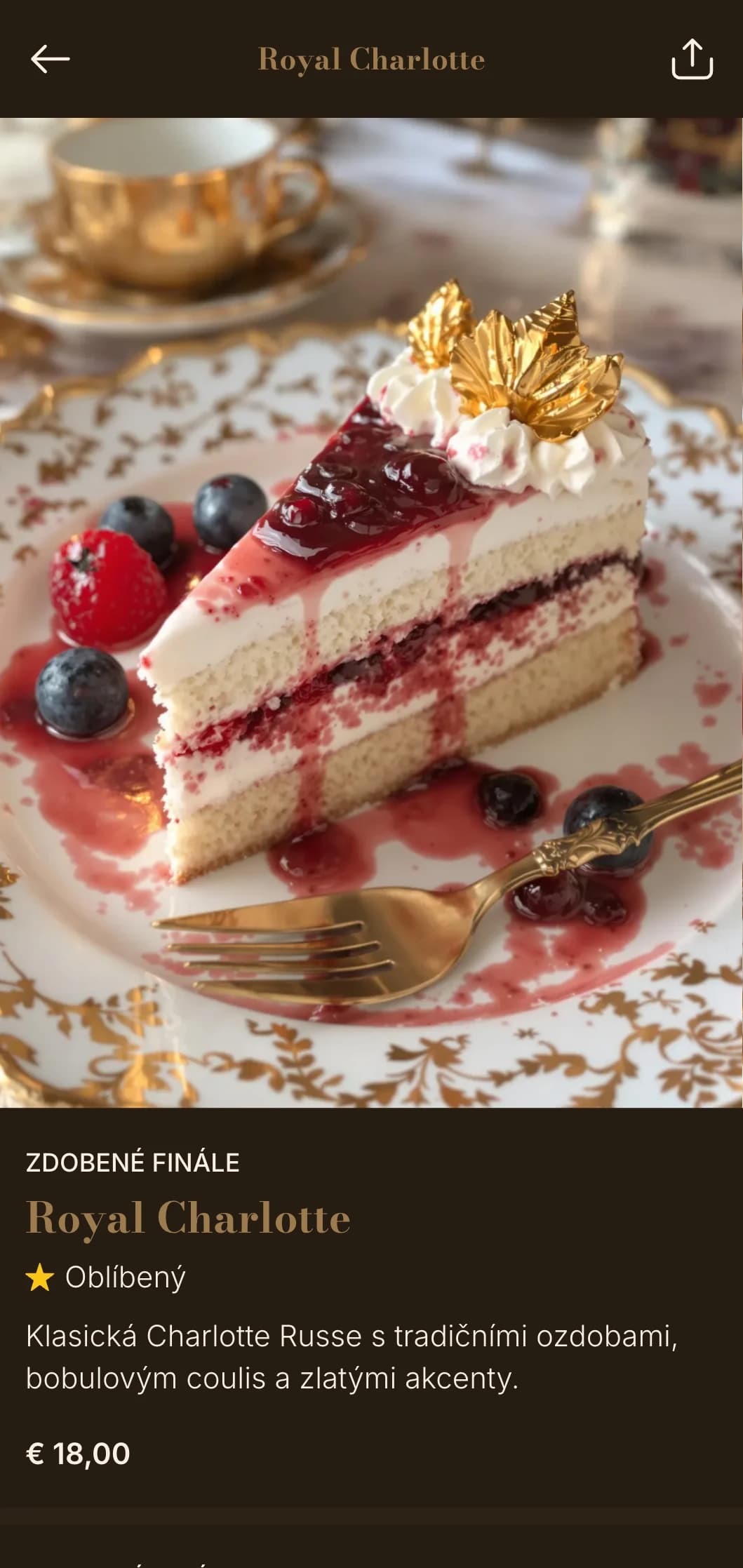 Opulentní koncept inspirovaný historickou barokní estetikou přetvořený pro současnou fine dining.