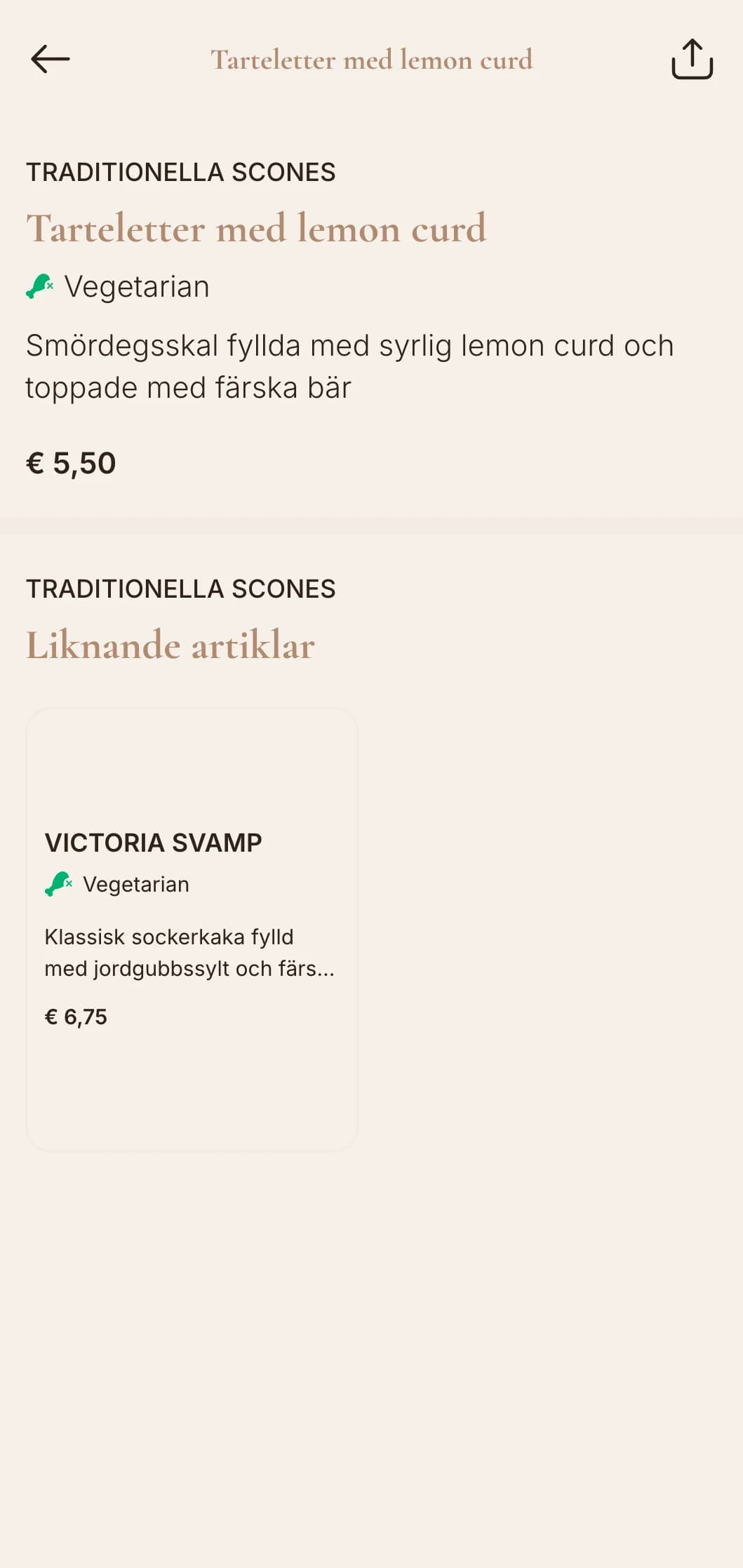Elegant vintagedesign med delikata element för traditionella tesalonger och konditorier.