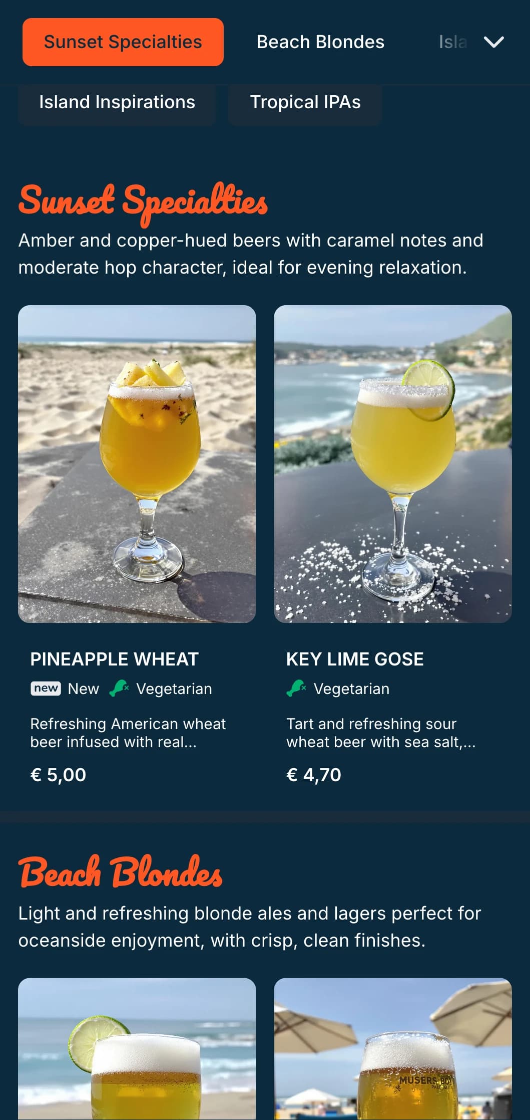 Light and refreshing design for oceanfront bars and coastal breweries, featuring blue hues and breezy aesthetics.