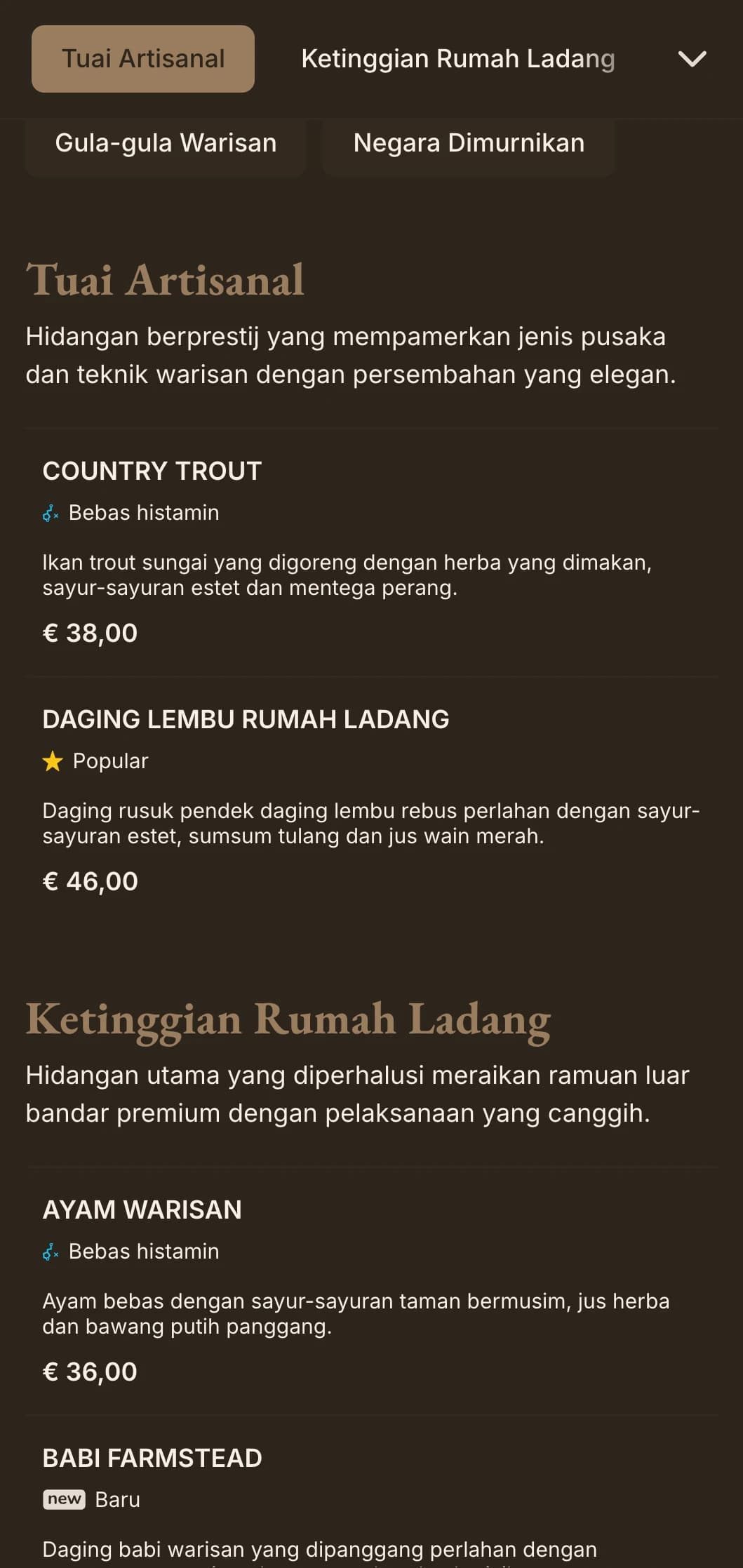 Tafsiran canggih keanggunan desa dengan unsur desa yang halus dan aksen mewah yang hangat.