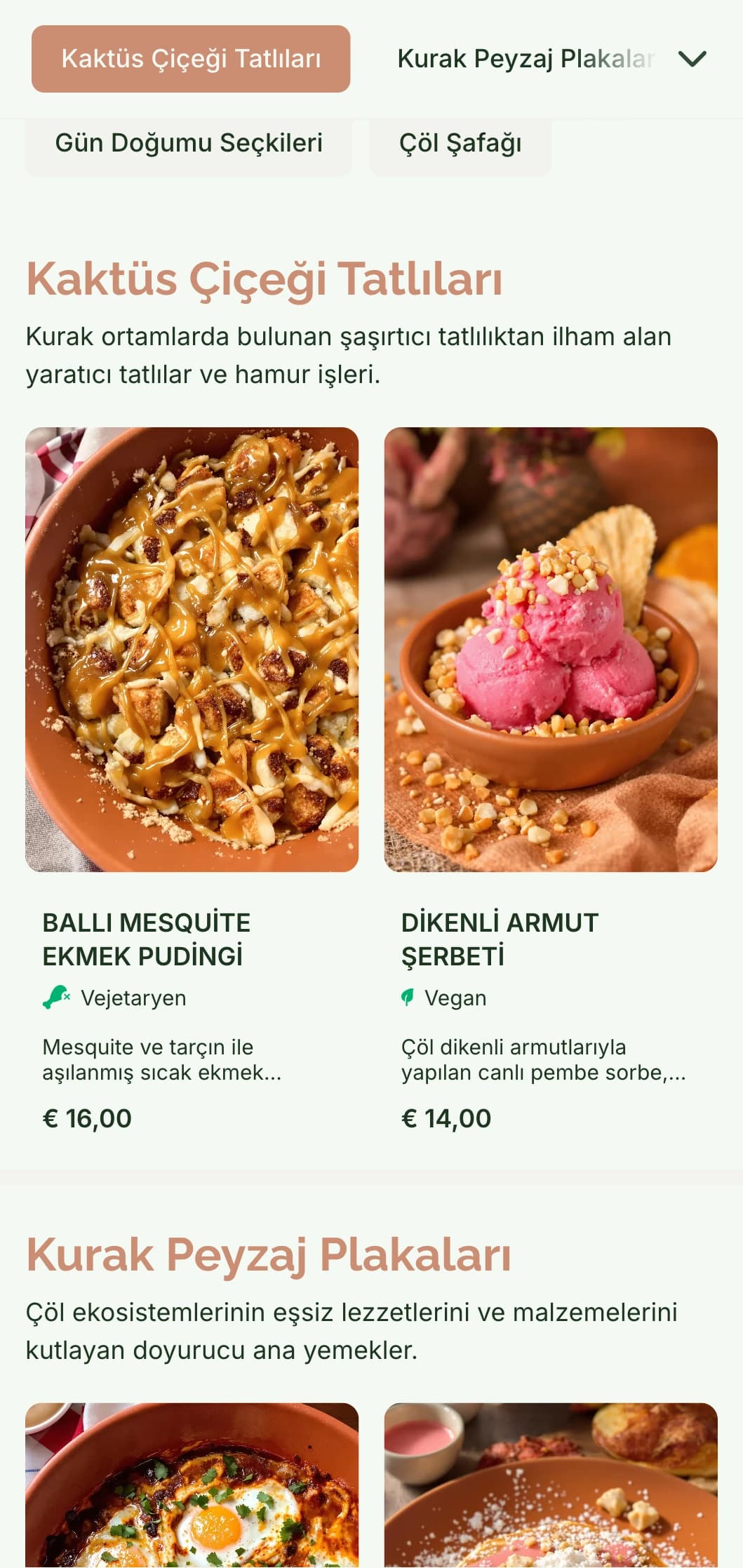 Güneybatı esintili kafeler ve kurak ortamlar için mükemmel olan pişmiş toprak tonlarına sahip sıcak, topraksı brunch şablonu.