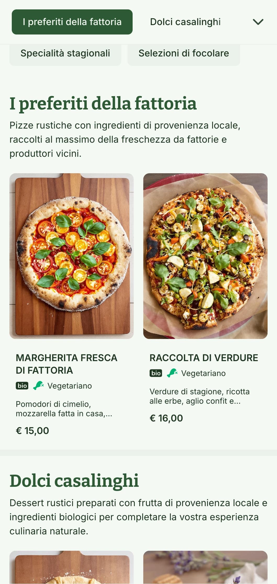 Menù di pizza ispirato alla natura con toni terrosi ed elementi organici, perfetto per le pizzerie farm-to-table.