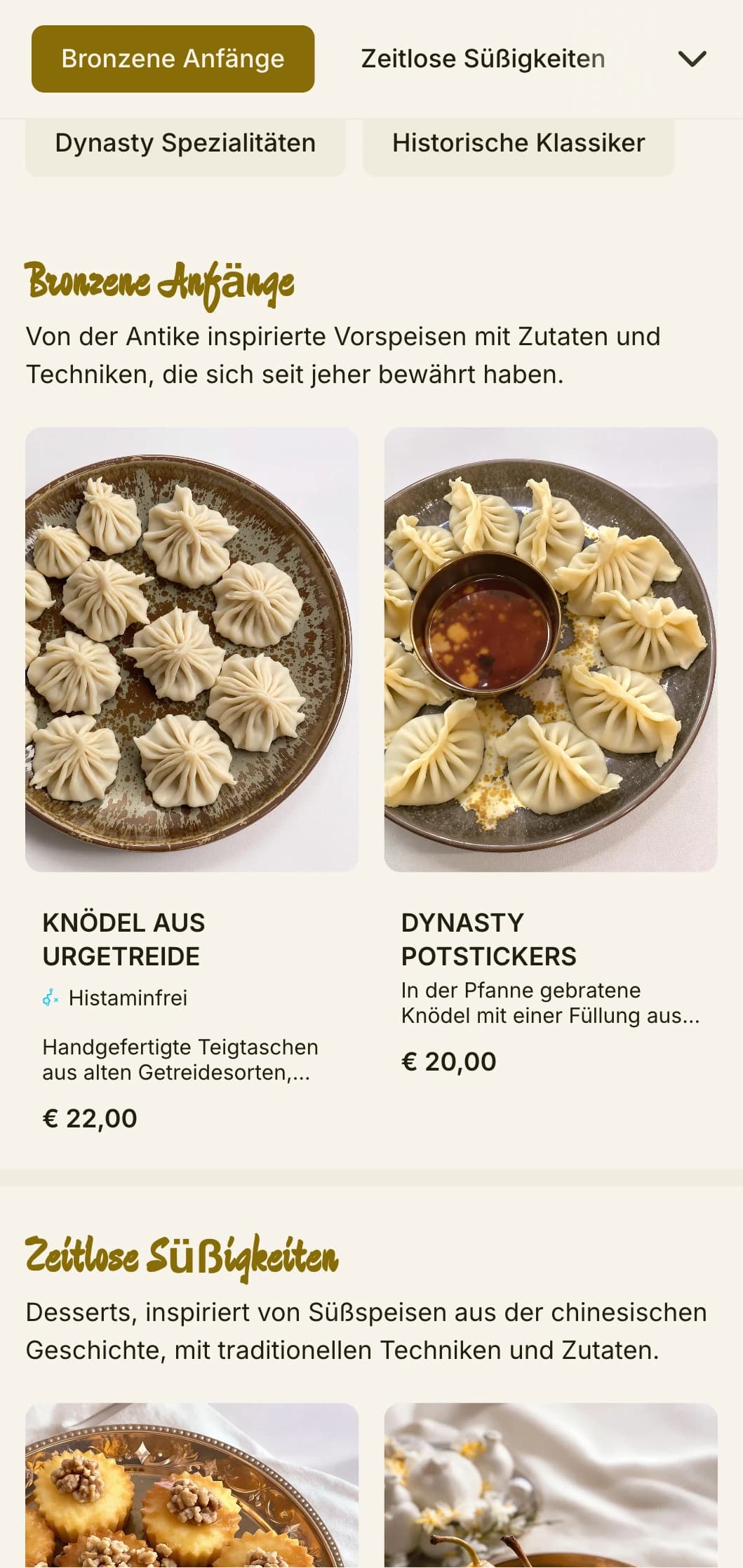 Anspruchsvolles chinesisches Menüdesign, inspiriert von antiken Bronze-Artefakten, mit historischen Elementen für eine authentische Küche.