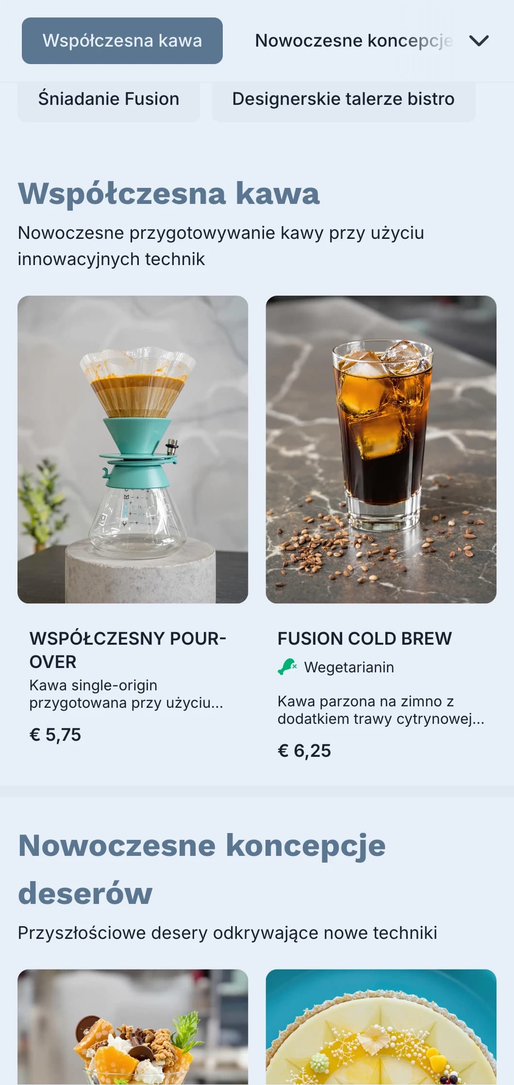 Czysty, współczesny design z turkusowymi akcentami dla nowoczesnych bistro i kawiarni fusion.