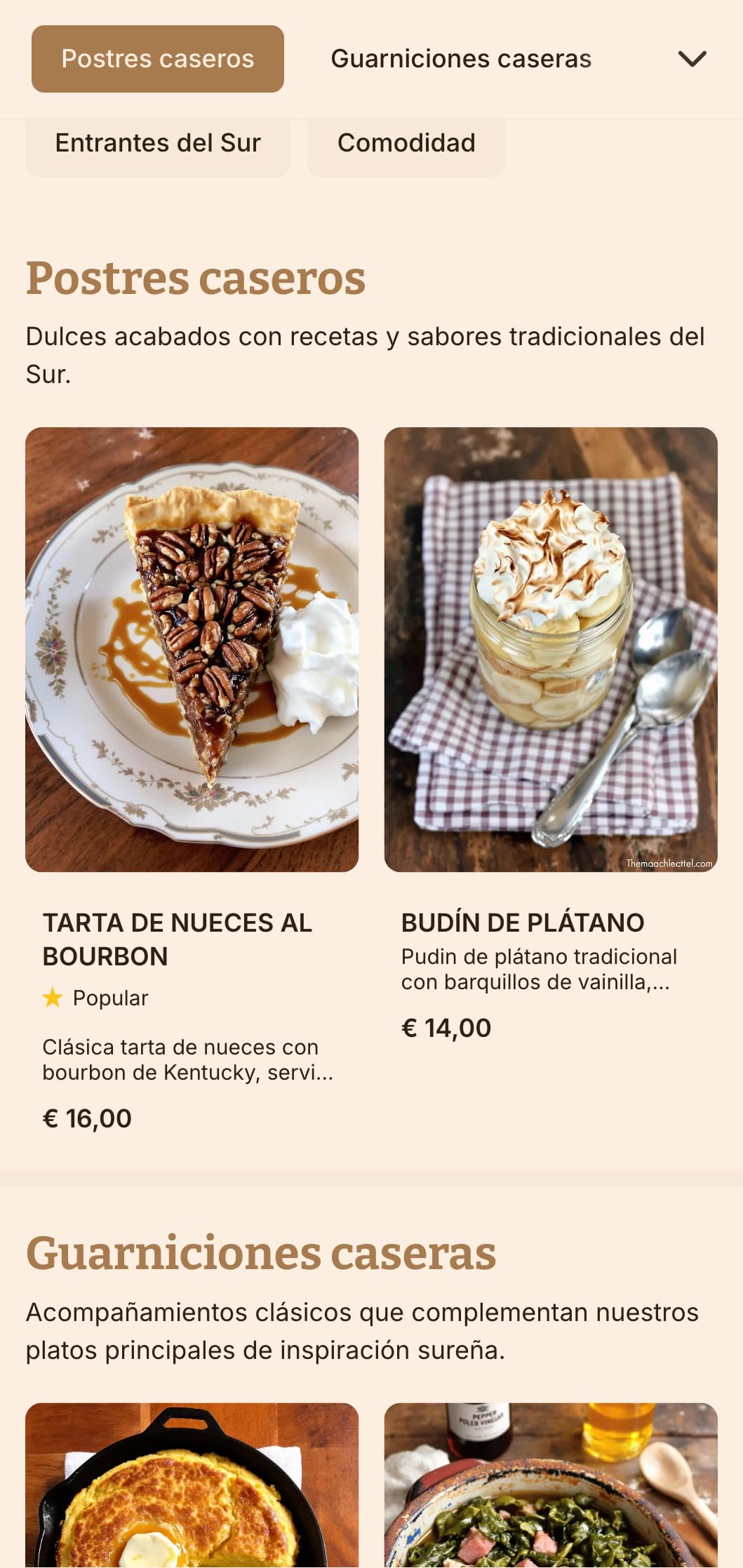 Acogedor servicio de catering al estilo sureño con clásicos reconfortantes, porciones generosas y presentación casera para reuniones familiares y encuentros informales.