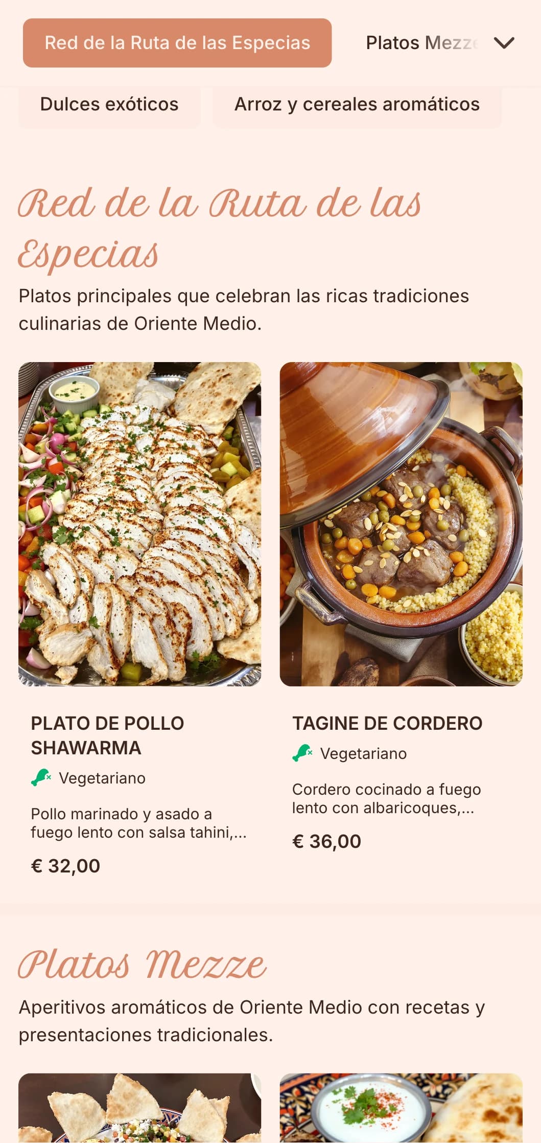 Rico y aromático catering de Oriente Medio con vibrantes especias, recetas tradicionales y una presentación auténtica para eventos culturales y ocasiones especiales.