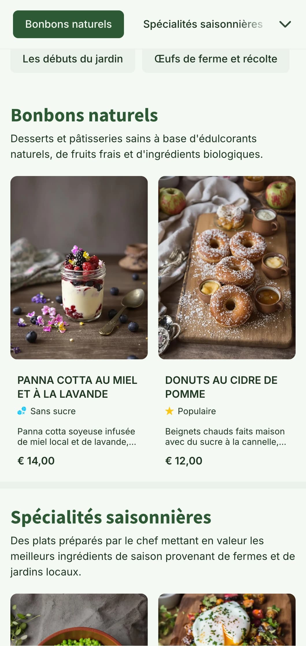 Modèle de brunch inspiré de la nature, avec des éléments botaniques et des tons terreux, parfait pour les établissements de type "de la ferme à la table".