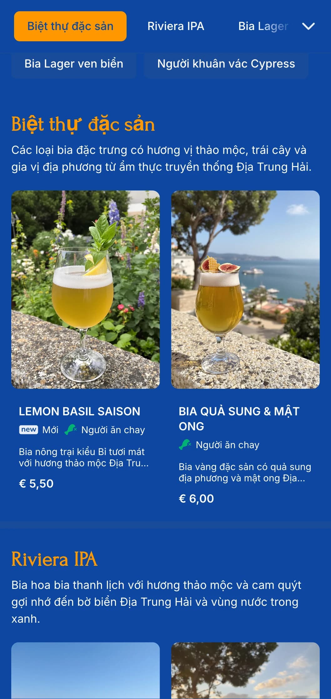 Thiết kế tươi sáng và thoáng mát lấy cảm hứng từ phong cách thẩm mỹ ven biển Địa Trung Hải, hoàn hảo cho các nhà máy bia bên bờ biển và điểm đến nghỉ dưỡng.